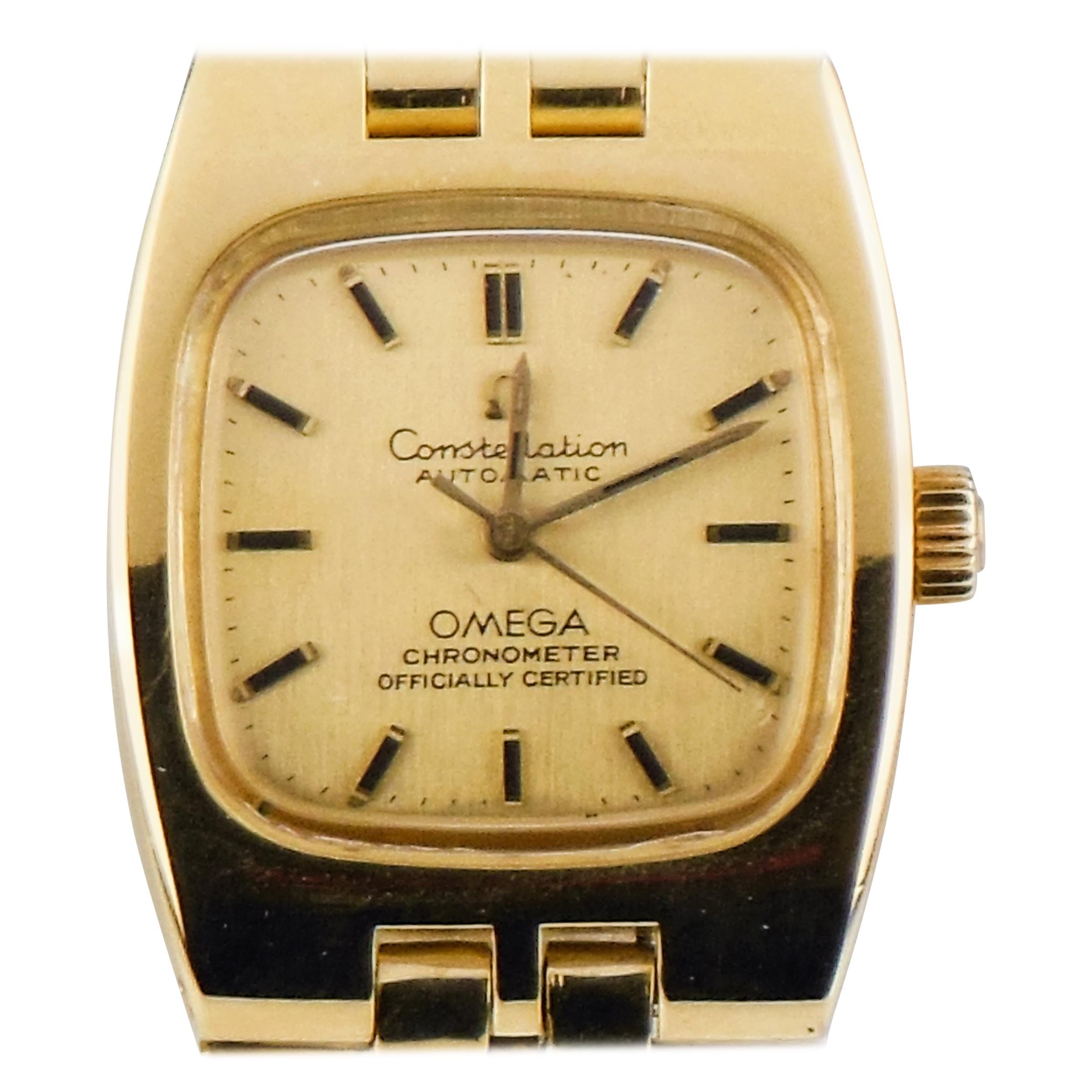 Omega Constellation Chronometer Solid 18 Karat Yellow Gold Automatic Watch