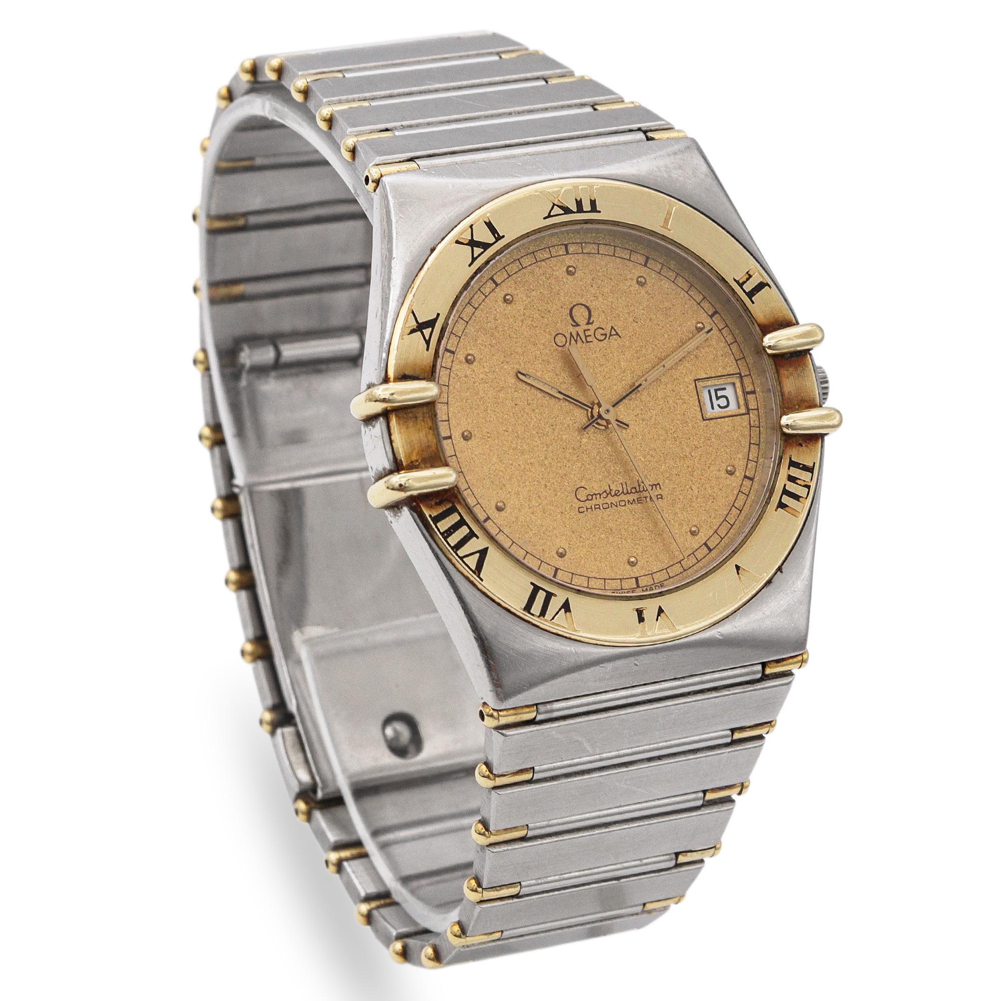Omega Constellation Chronometer Two Tone Men's Watch For Sale 1