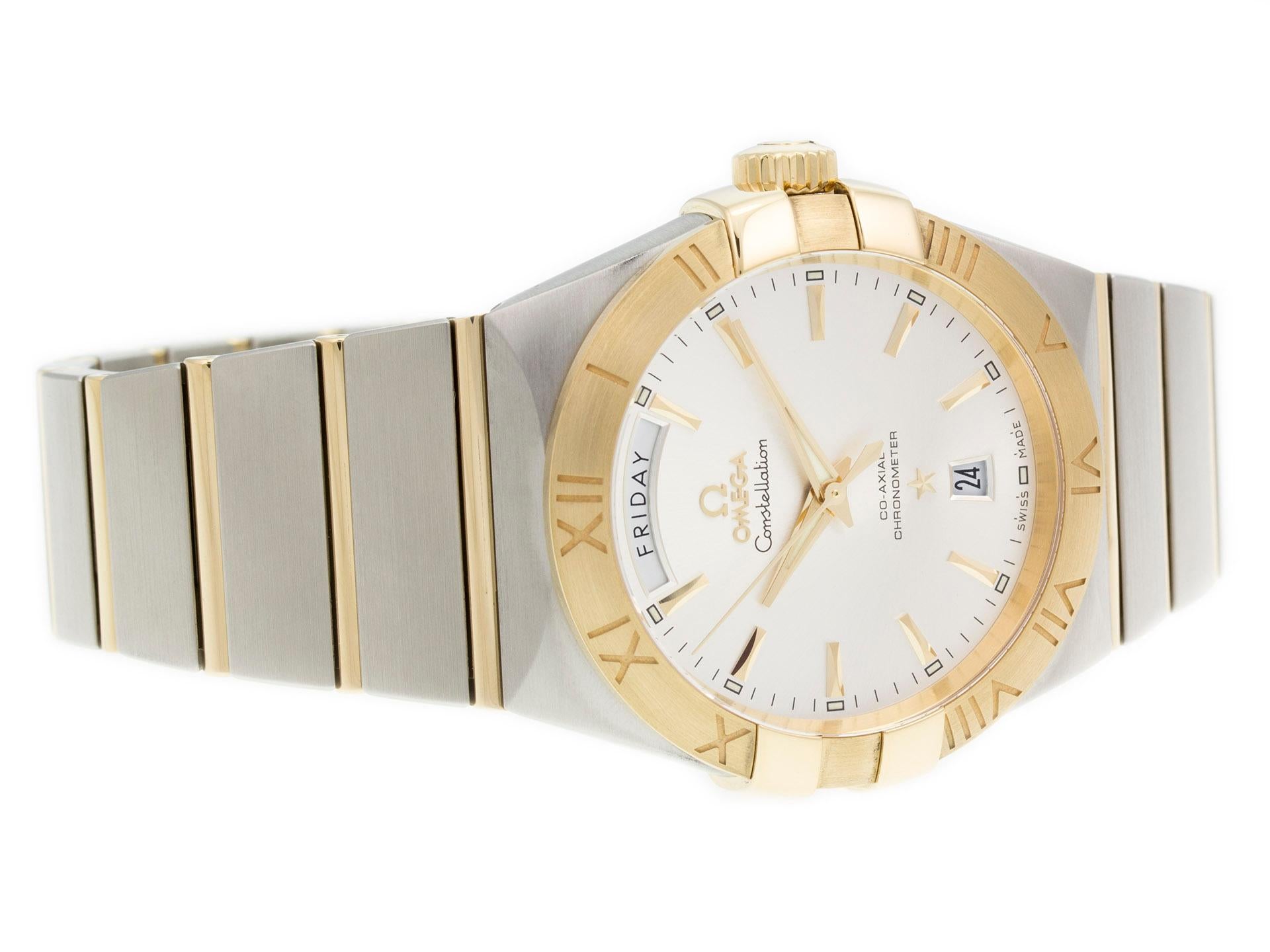 Omega Constellation Day Date 123.20.38.22.02.002 In Excellent Condition For Sale In Willow Grove, PA