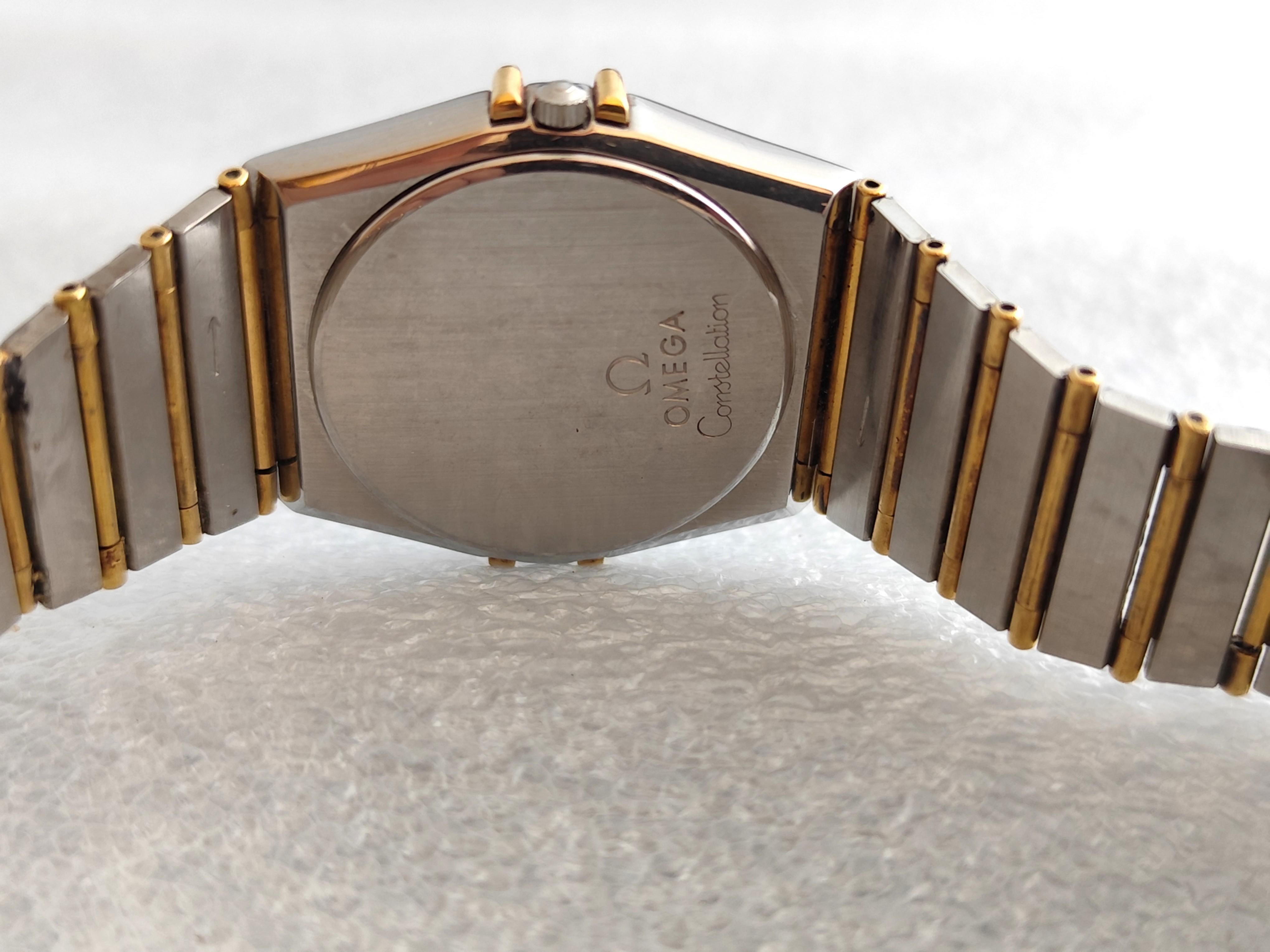 Omega Constellation Day-Date 3961070 Steel 18kGold Full Bar Watch For Sale 6