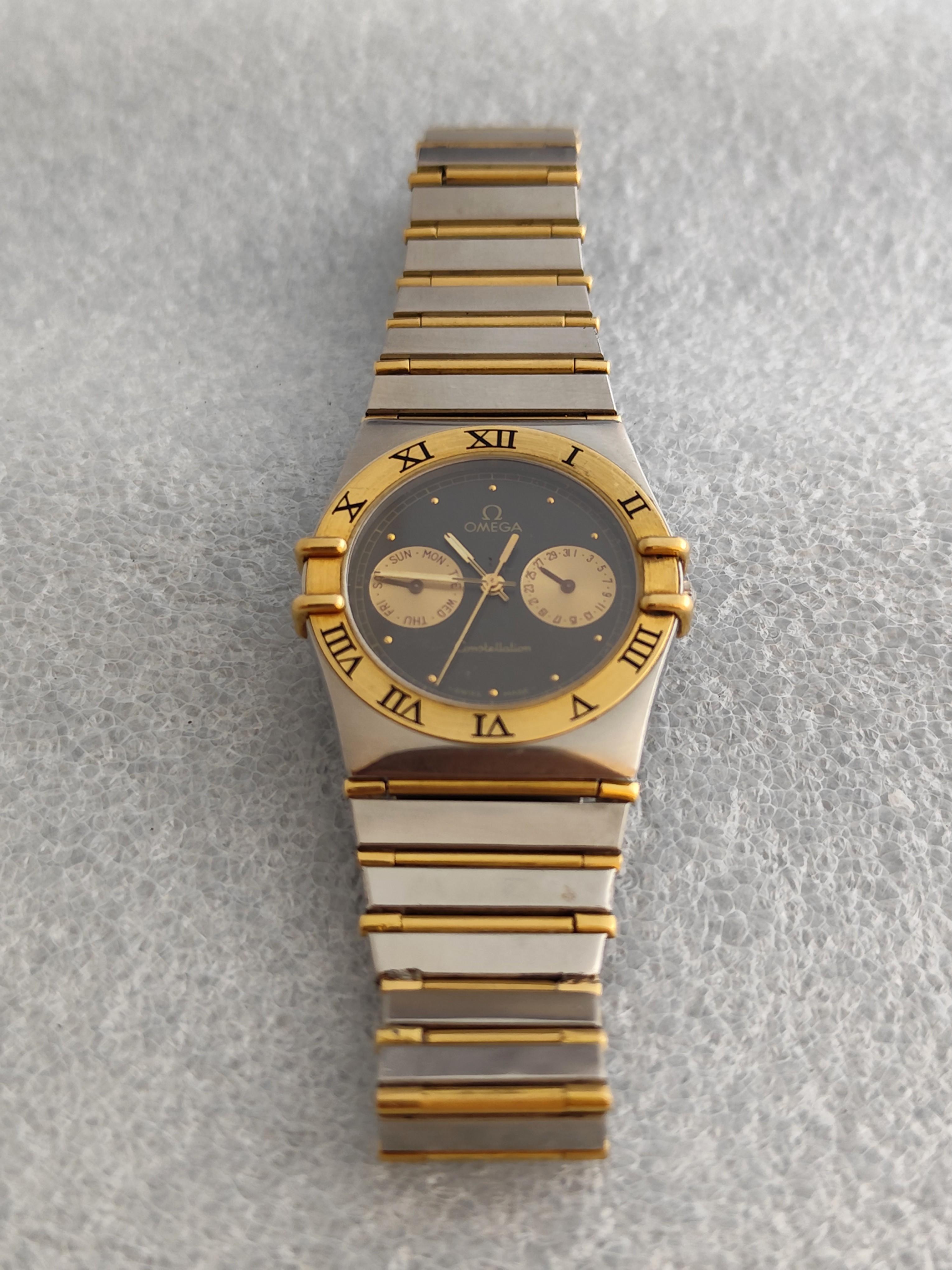 Omega Constellation Day-Date 3961070 Steel 18kGold Full Bar Watch For Sale 7