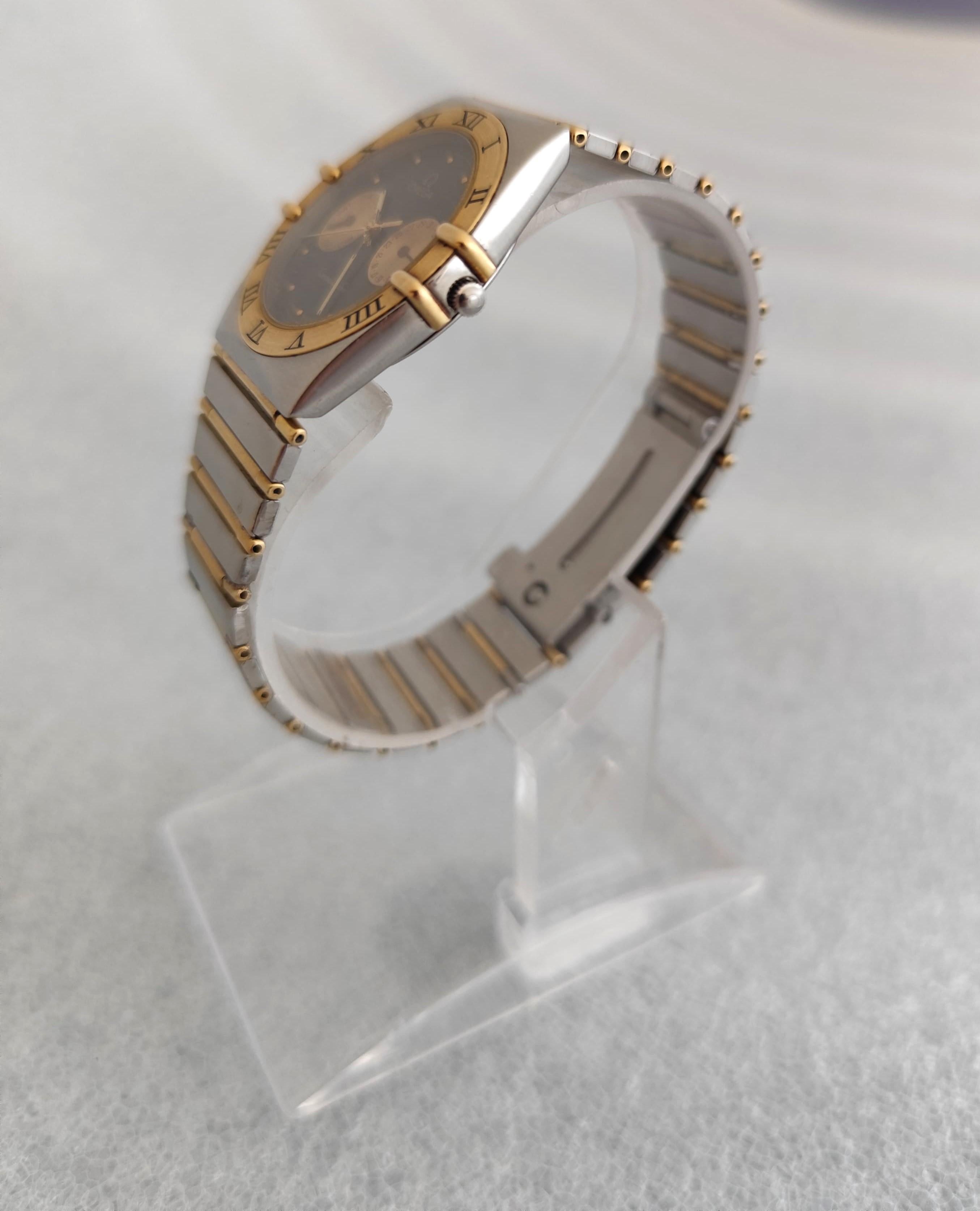 Omega Constellation Day-Date 3961070 Steel 18kGold Full Bar Watch For Sale 3