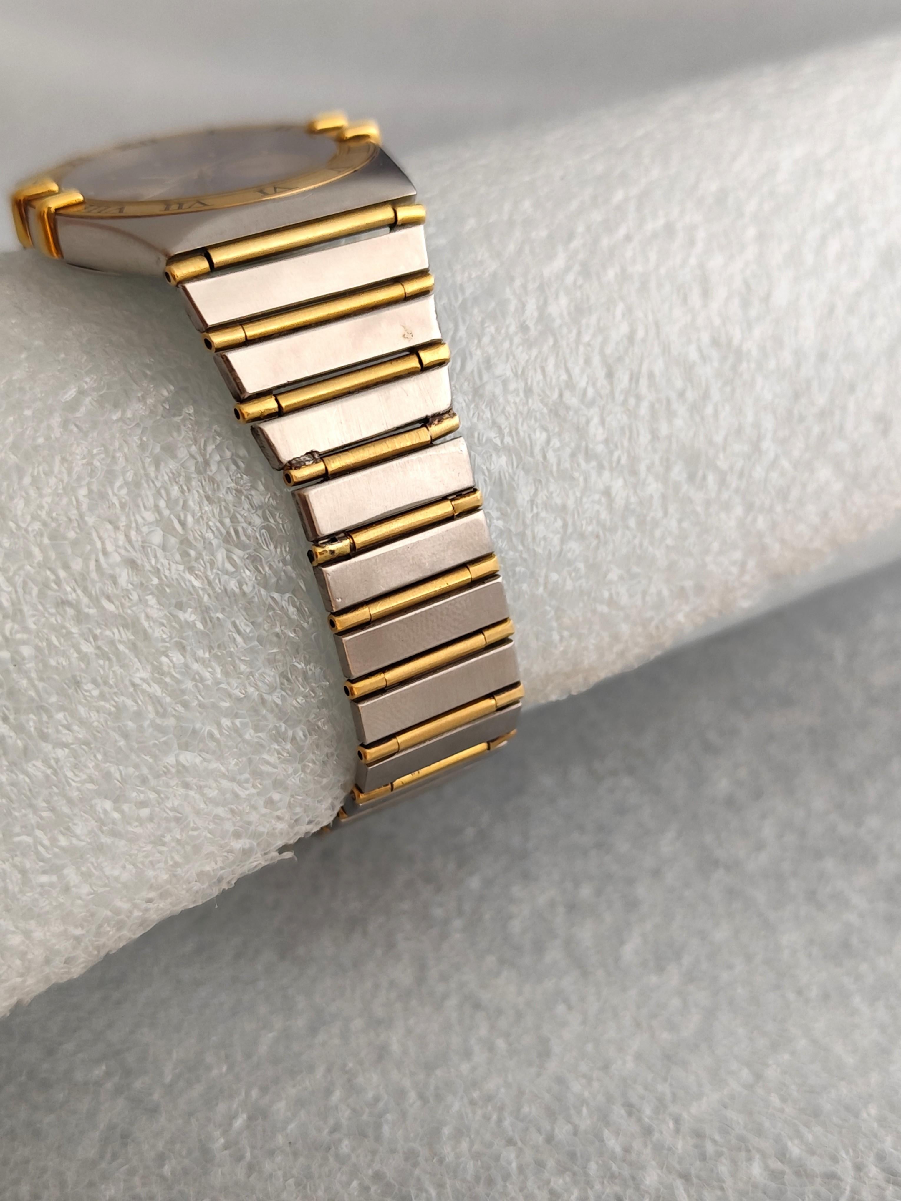 Omega Constellation Day-Date 3961070 Steel 18kGold Full Bar Watch For Sale 4