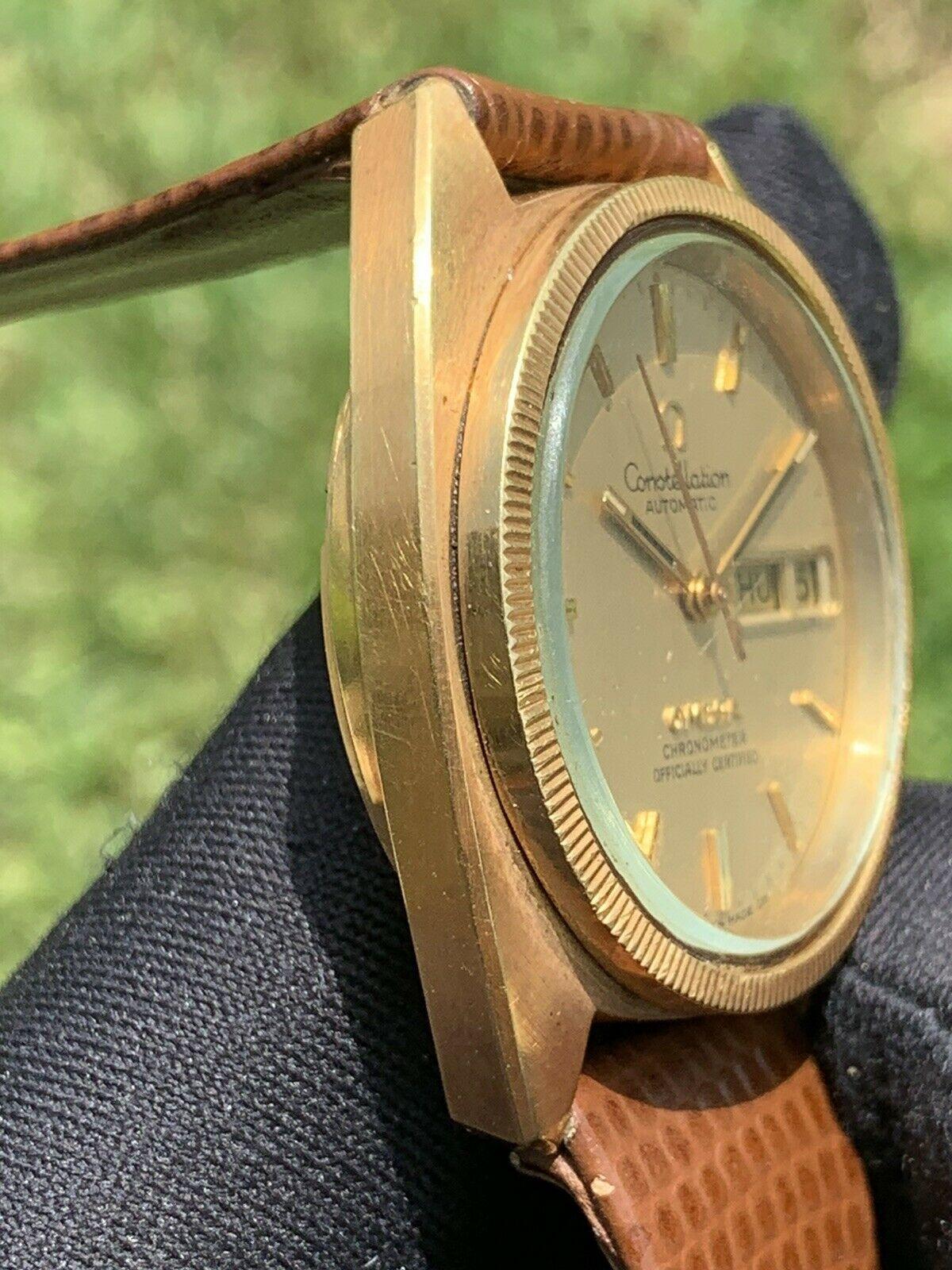 Marke - Omega

Modell - Konstellation

Zifferblatt - Champagner

Kristall - Kunststoff 

Gehäuse - 18k Gelbgold 30mm

Lünette - 18k Gelbgold

Armband - Lederband (individuell)

Uhrwerk - Automatik

Funktionen - Tag, Datum, Stunden, Minuten und