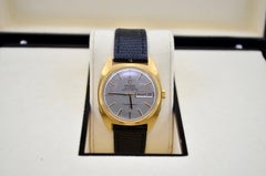 Omega Constellation Day-Date Gold Leather Strap Vintage Ref: 168.029