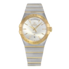 Used Omega Constellation Day Date Steel Yellow Gold 123.20.38.22.02.002 New B/P