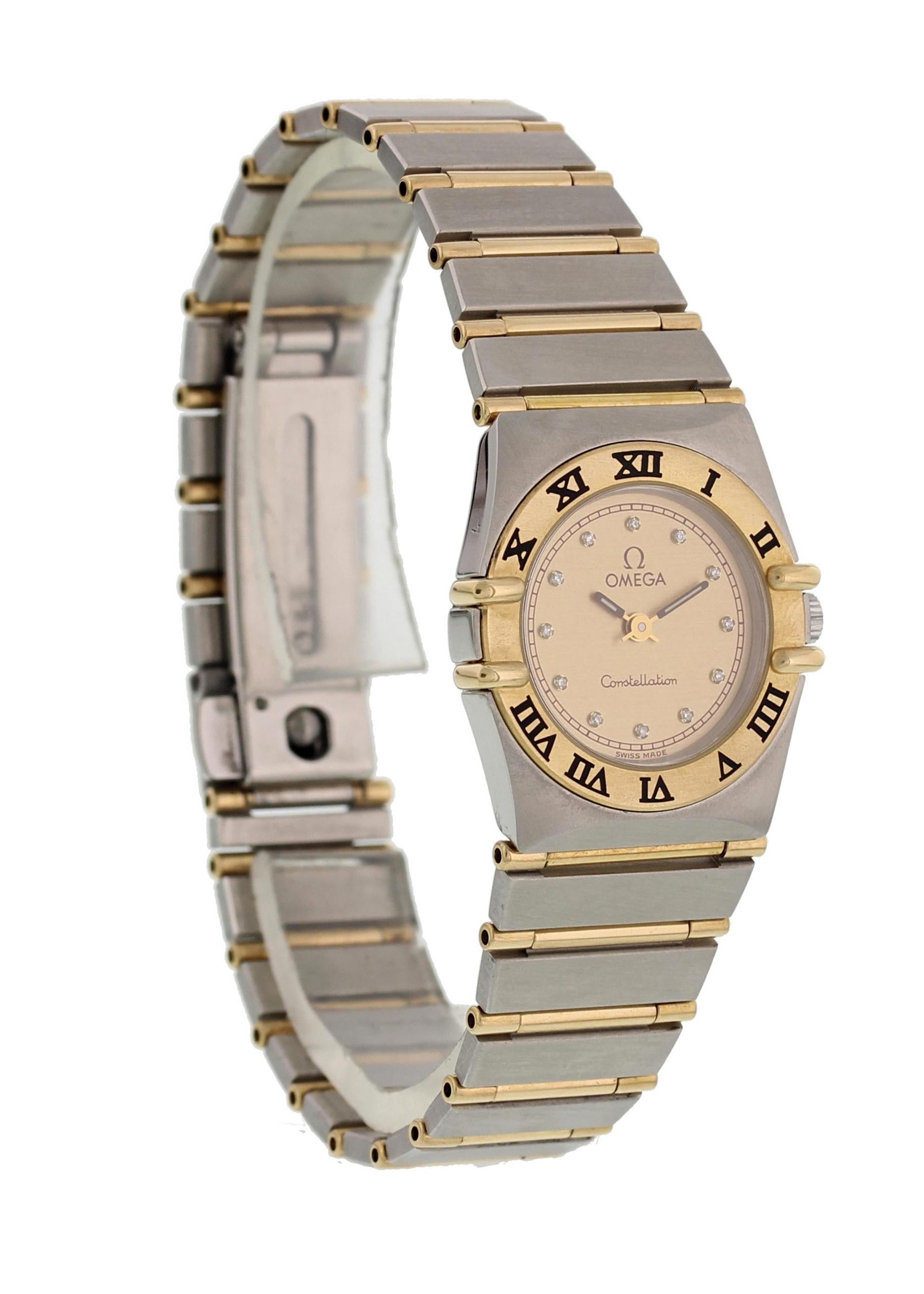 Omega Constellation Diamond Dial Ladies Watch In Excellent Condition In New York, NY