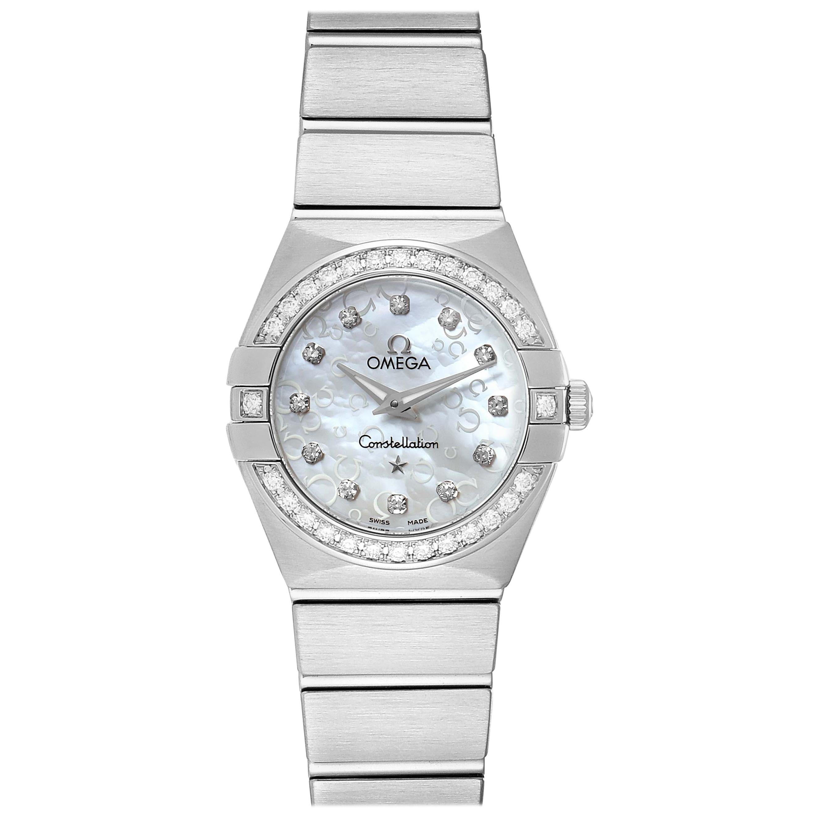 Omega Constellation Diamond Ladies Watch 123.15.24.60.52.001 For Sale
