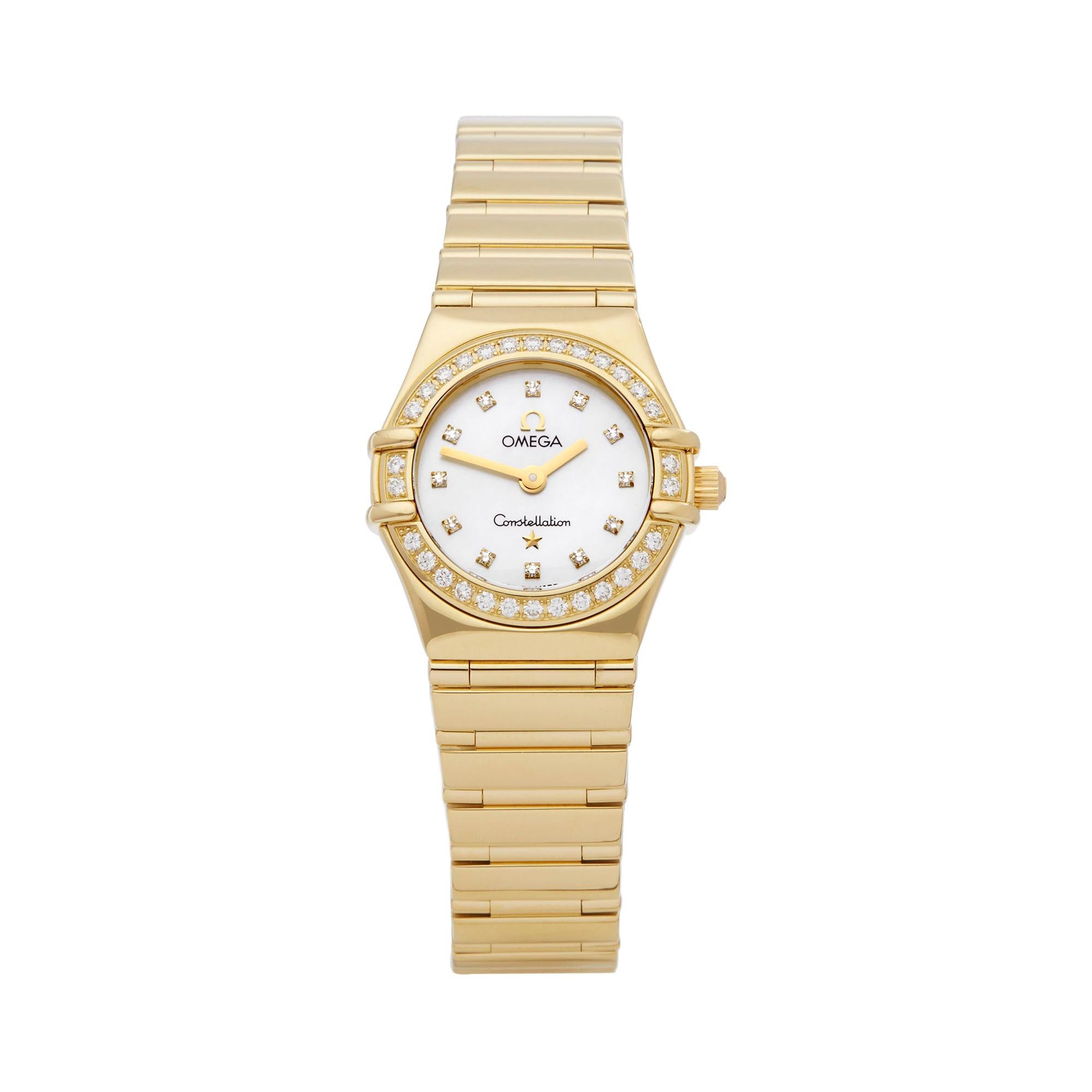 Omega Constellation Diamond Mother of Pearl 18 Karat Gold 11647500 Wristwatch