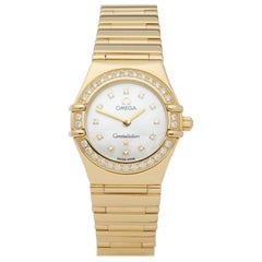 Omega Constellation Diamond Mother of Pearl 18 Karat Yellow Gold 11647500