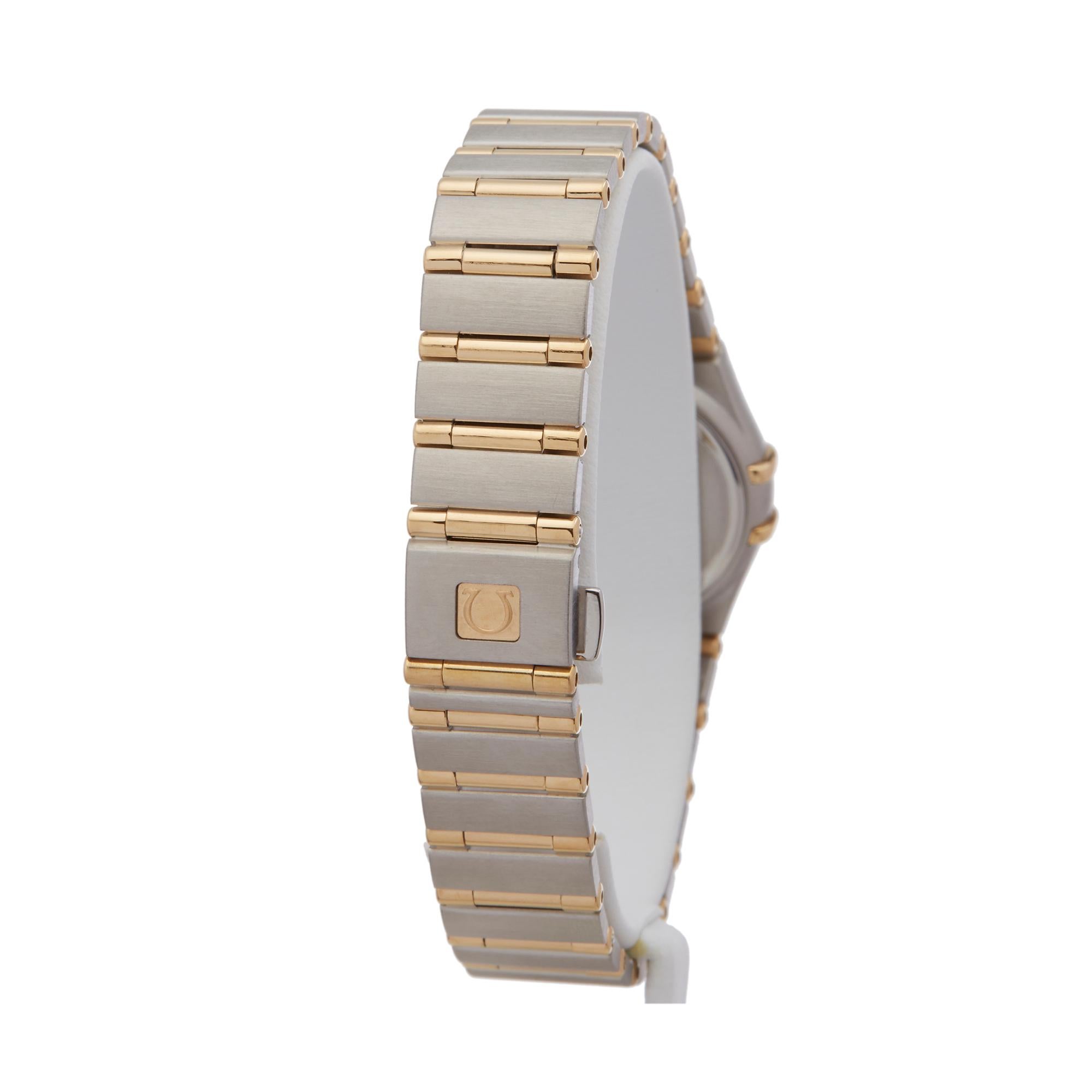 Men's Omega Constellation Diamond Mother of Pearl Stainless Steel and Yellow Gold 1262