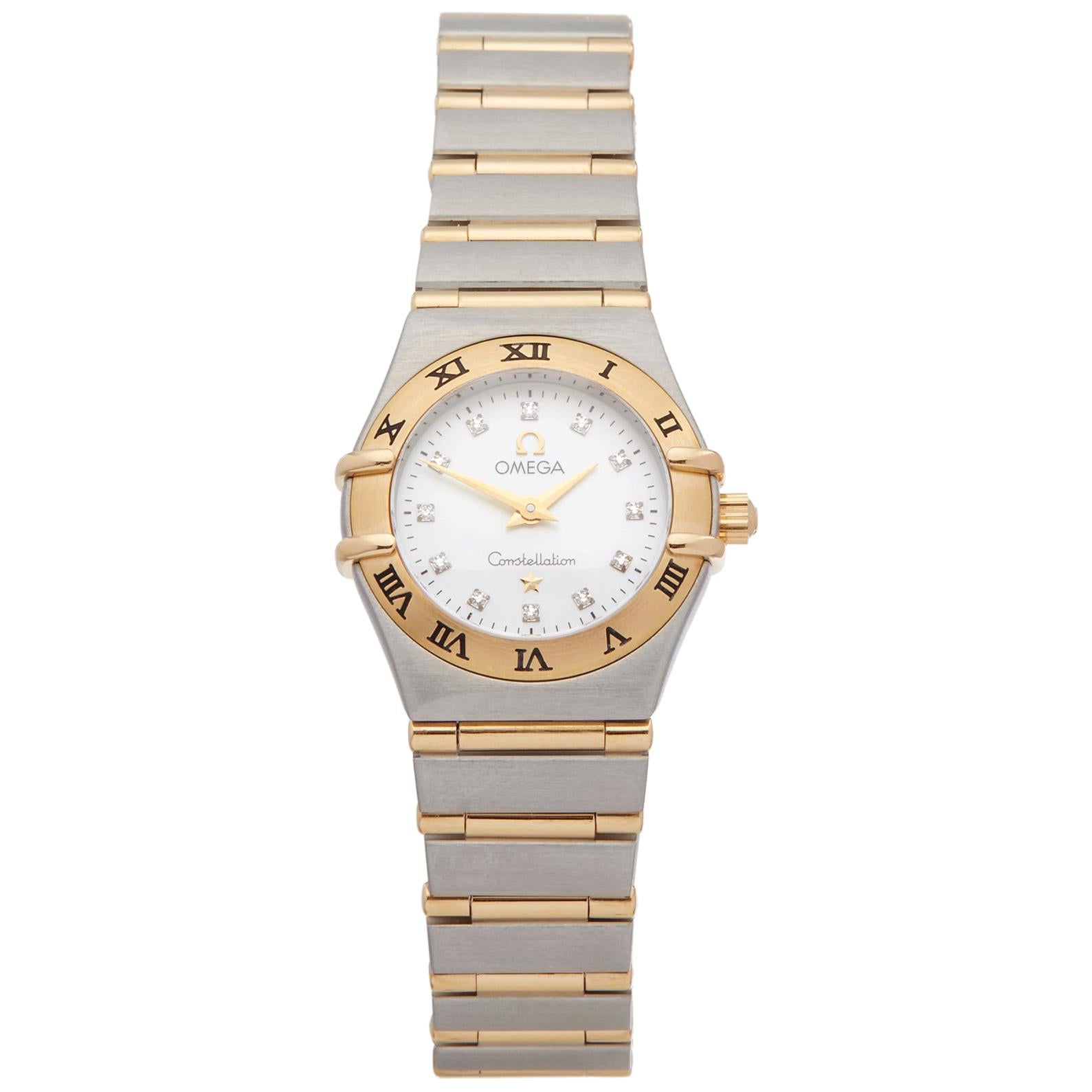 Omega Constellation Diamond Mother of Pearl Stainless Steel and Yellow Gold 1262