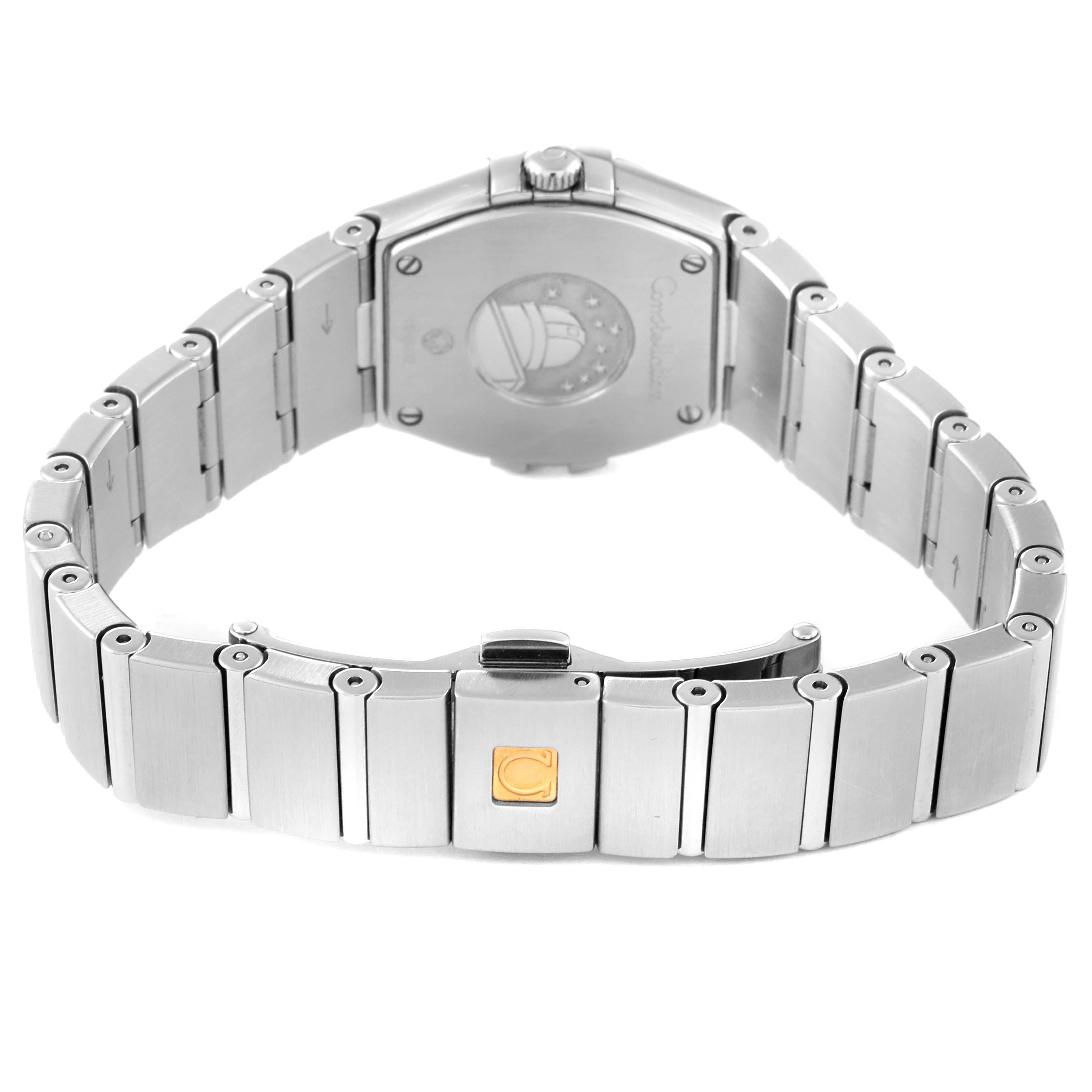 Omega Constellation Diamond Steel Ladies Watch 123.15.24.60.52.001 Box Card For Sale 2
