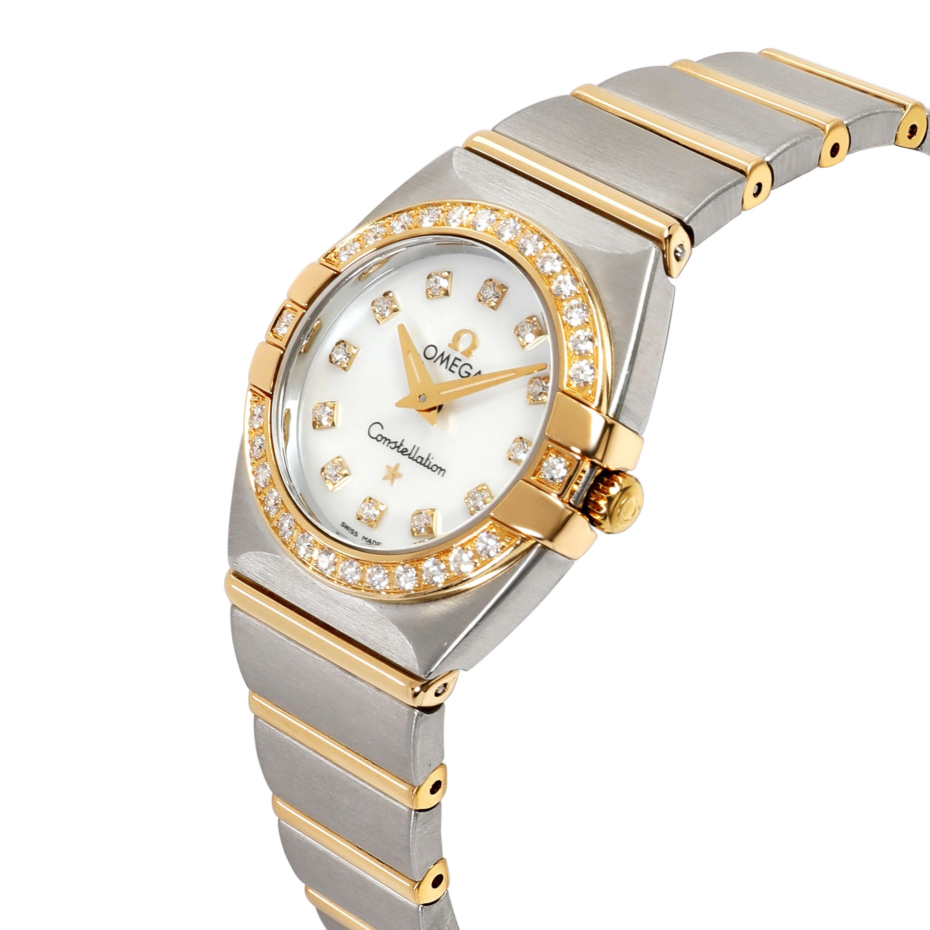 Omega Omega: 18 Karat Edelstahl Damenuhr Constellation Double Eagle 1389.75,00 im Zustand „Hervorragend“ in New York, NY