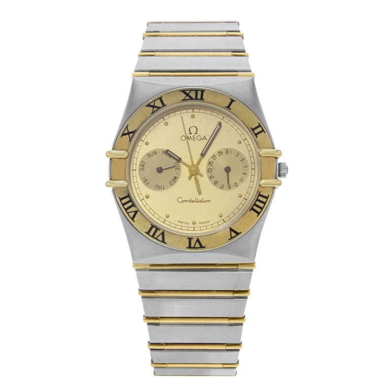 Omega Constellation Double Eagle 18 Karat Yellow Gold Steel Quartz Men