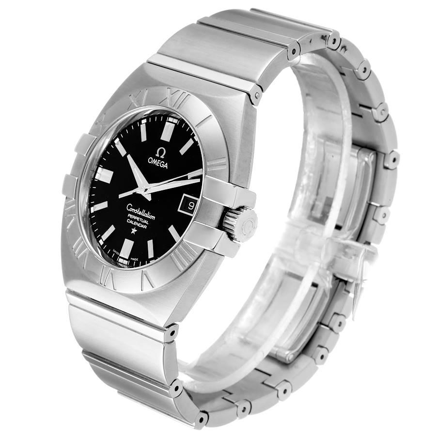 Omega Constellation Herrenuhr mit schwarzem Zifferblatt und doppeltem Adler, 1513.51.00 1