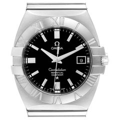 Omega Constellation Double Eagle Black Dial Steel Mens Watch 1513.51.00