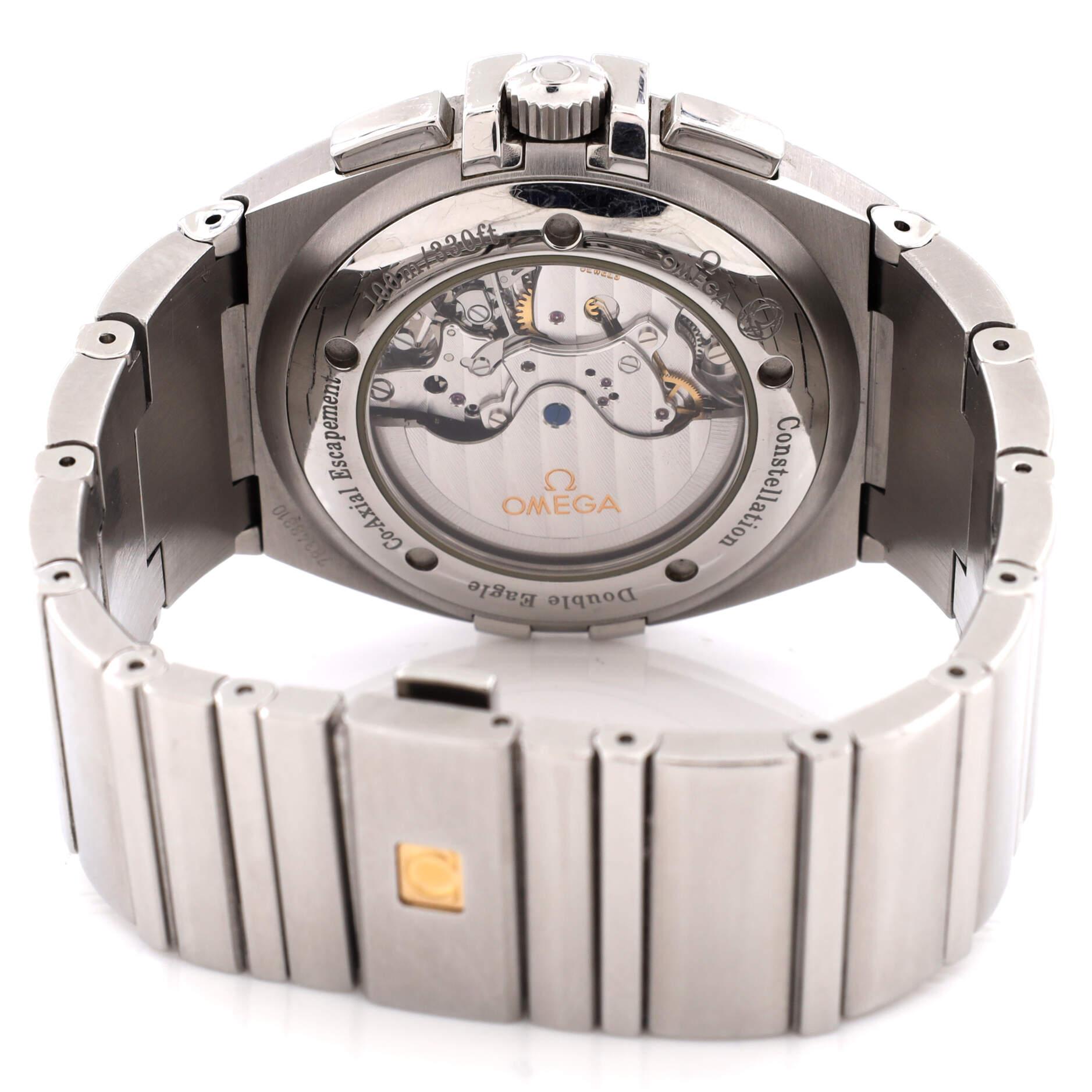 Omega Constellation Double Eagle Co-Axial Chronograph Automatikuhr Edelstahl 1