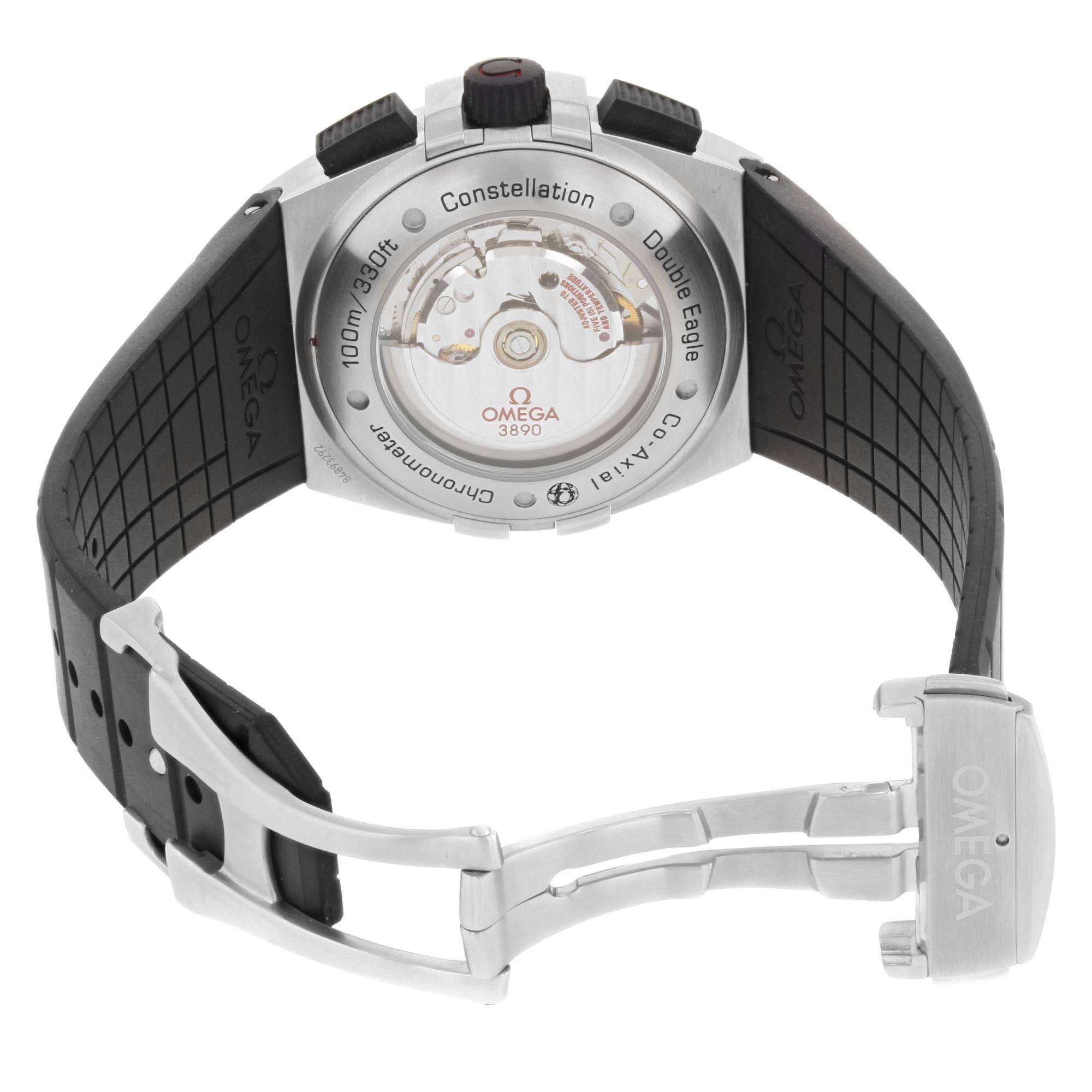 Omega Constellation Double Eagle Steel Black Dial Men's Watch 121.32.44.52.01.00 2