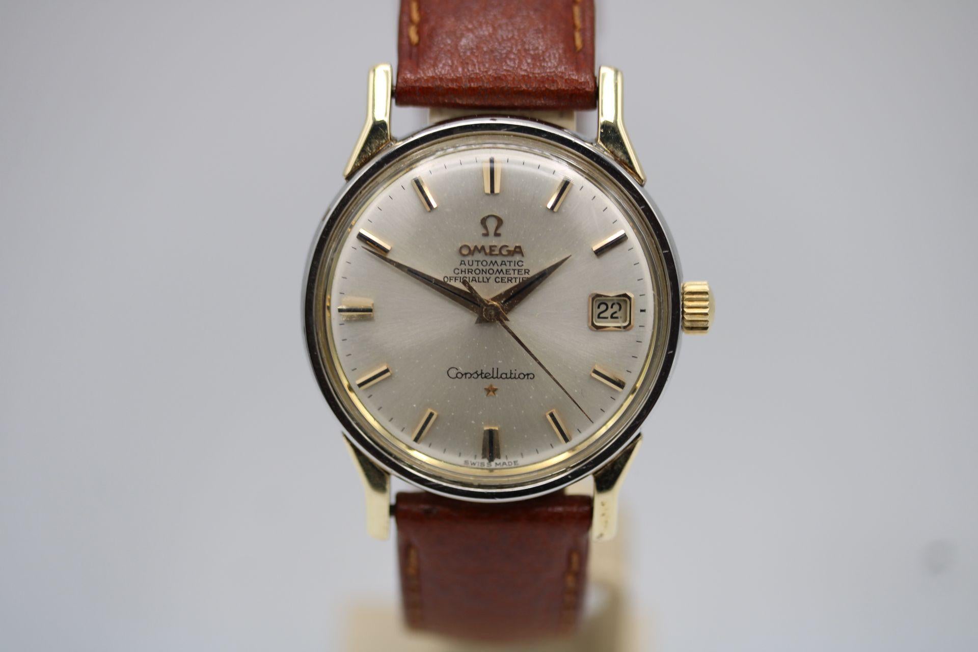 A fine example of this vintage Omega Constellation from circa 1966. Retained much of its original beauty and appears to have had very little intervention or changes over the years.

The lugs a beautifully designed and stand out on this watch! Gold