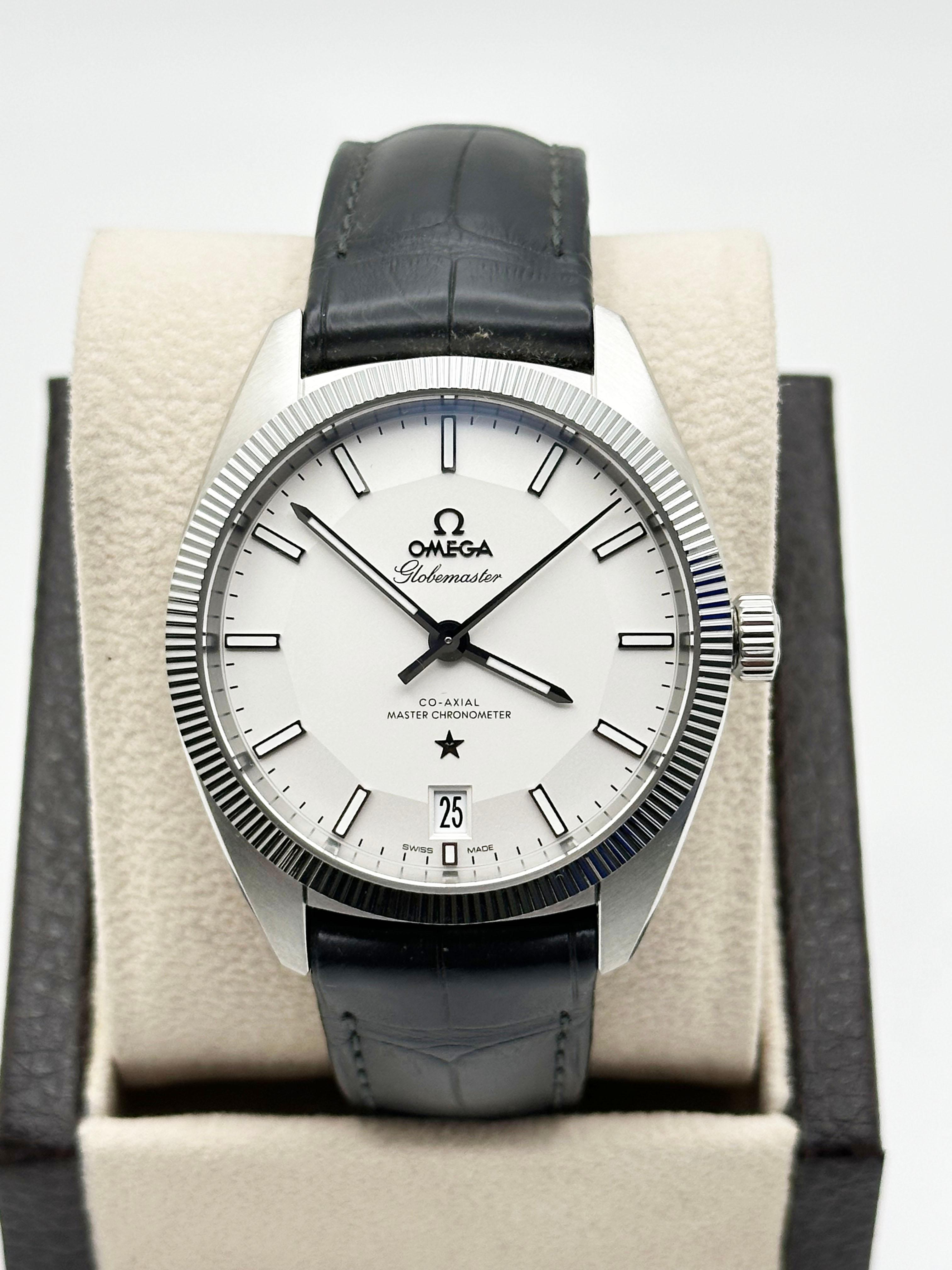Men's Omega Constellation Globemaster 130.33.39.21.02.001 Stainless Steel Box Paper For Sale