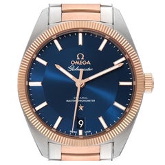 Used Omega Constellation Globemaster Steel Rose Gold Watch 130.20.39.21.03.001 Unworn