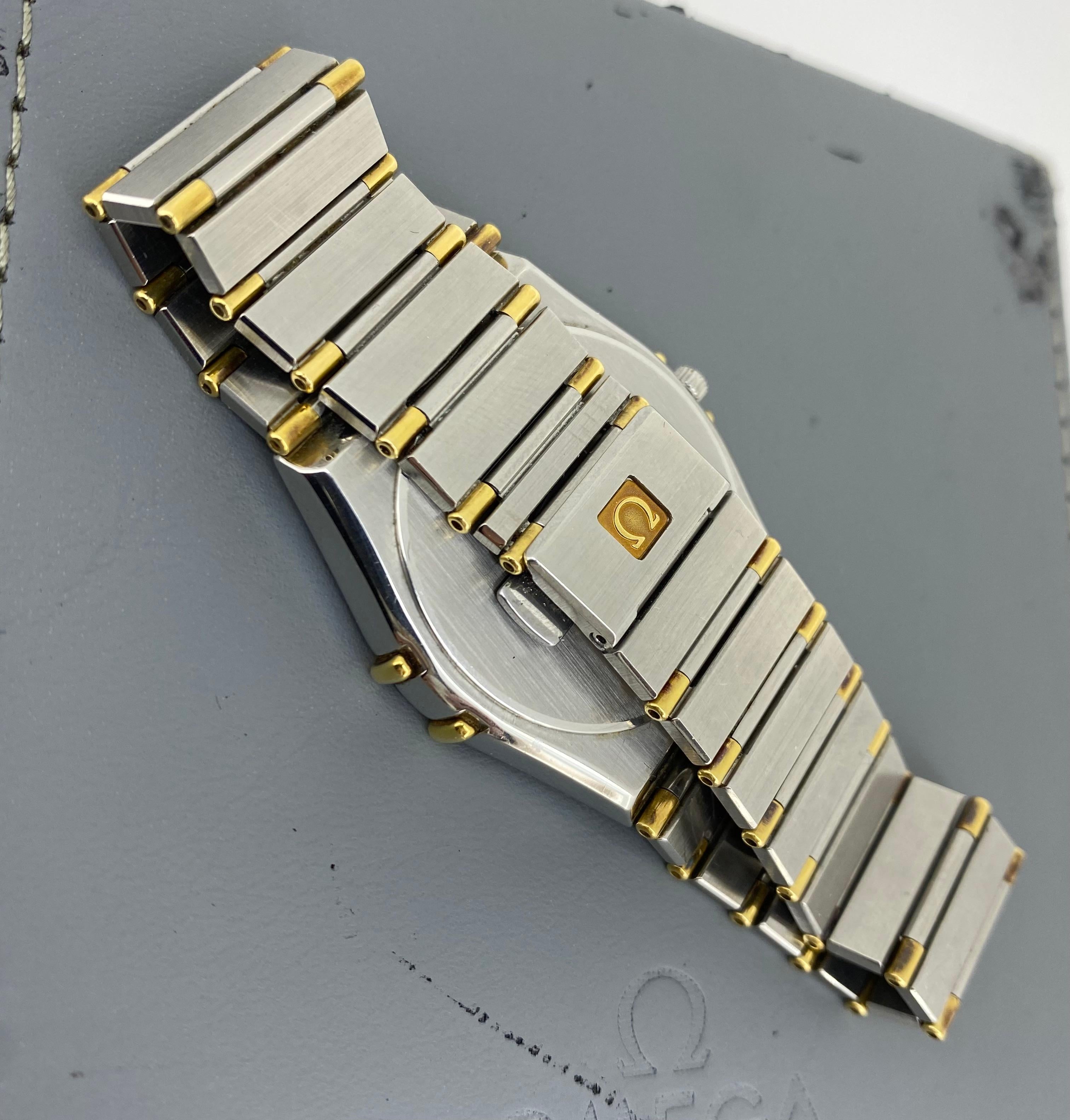 Omega Constellation Gold Steel Watch ref 396/1080, Day Date. Box, Papers, Links. 4