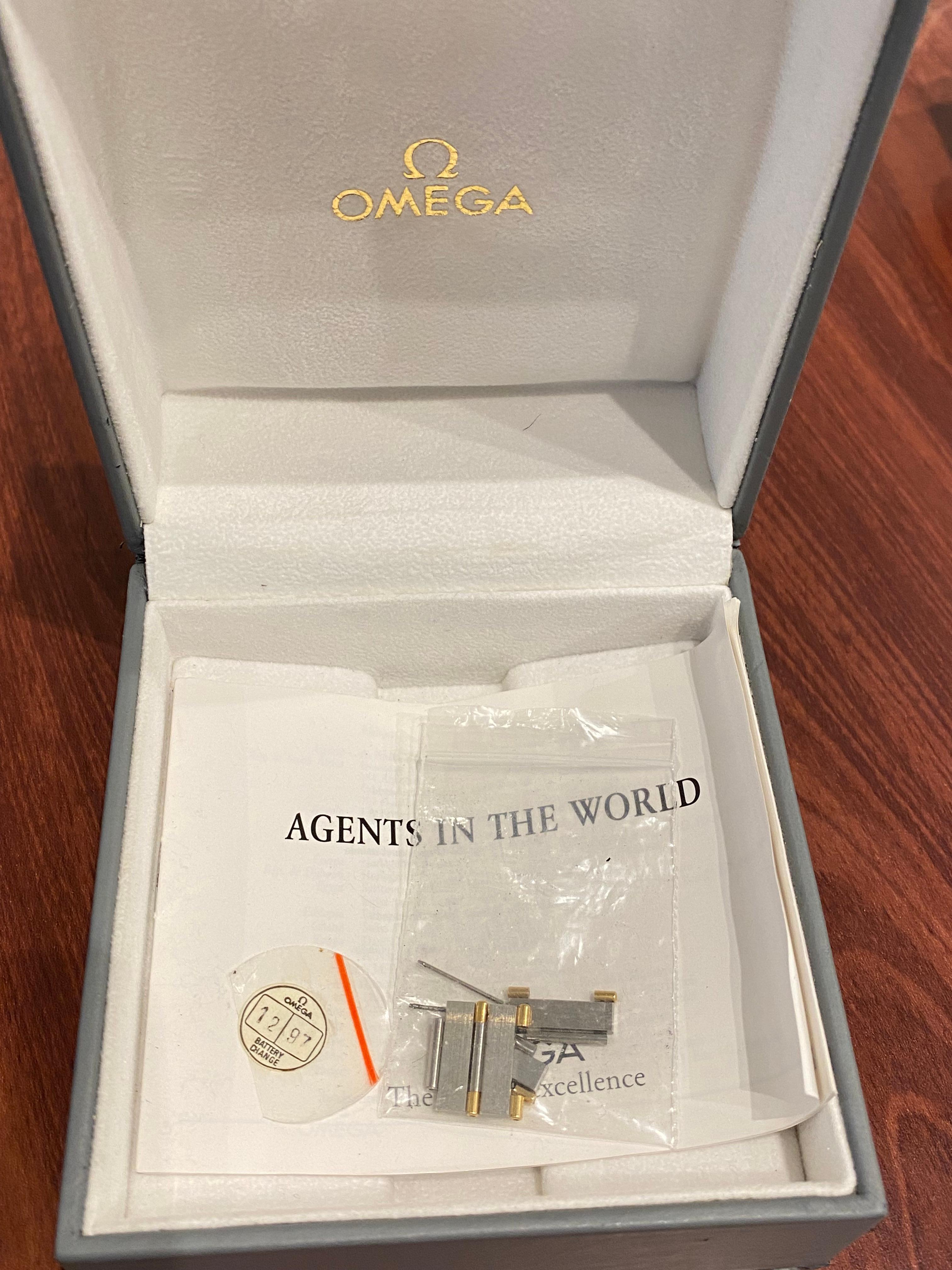 Omega Constellation Gold Steel Watch ref 396/1080, Day Date. Box, Papers, Links. 5