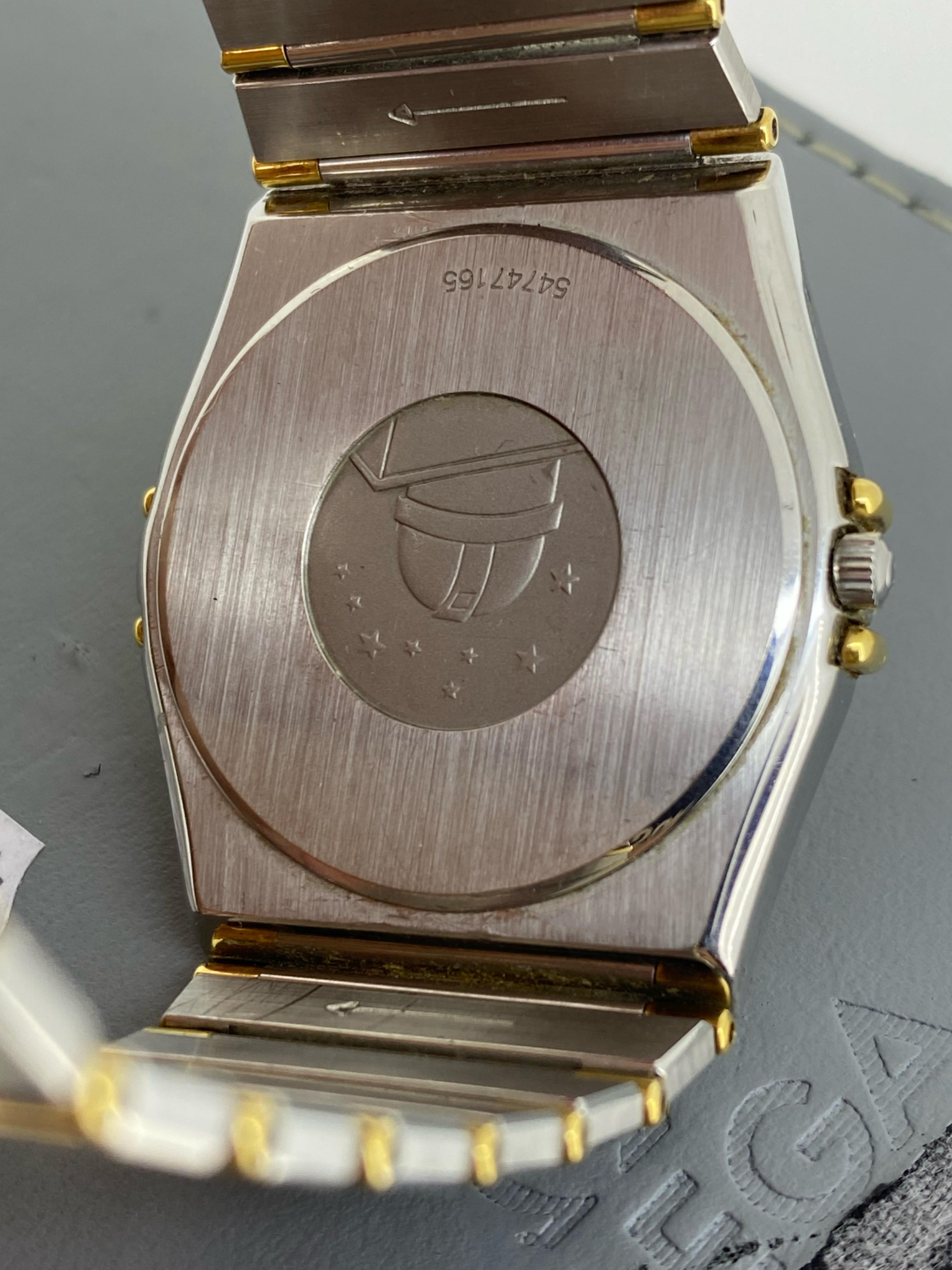 Men's Omega Constellation Gold Steel Watch ref 396/1080, Day Date. Box, Papers, Links.