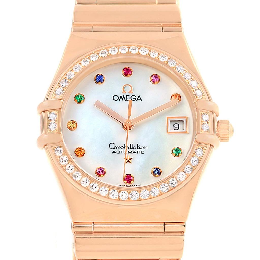 Omega Constellation Iris My Choice Rose Gold Ladies Watch 1140.79 1