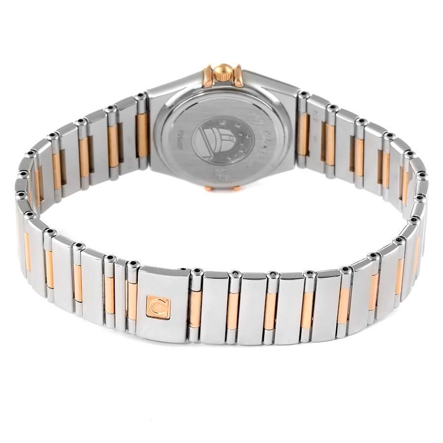 Women's Omega Constellation Iris My Choice Steel Rose Gold Watch 1373.79.00 Box Card For Sale