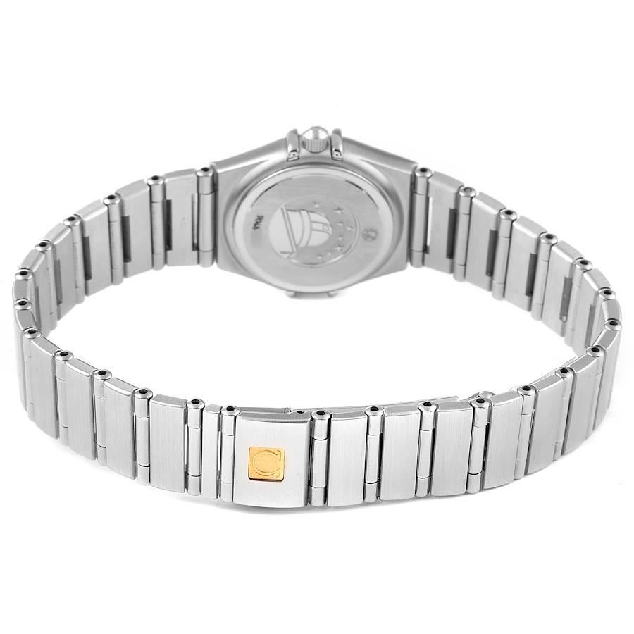 Omega Constellation Iris Steel Multi Stone Ladies Watch 1460.79.00 Box Card For Sale 3