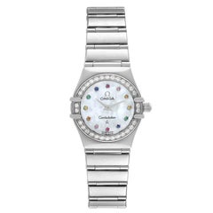 Omega Constellation Iris Steel Multi Stone Ladies Watch 1460.79.00
