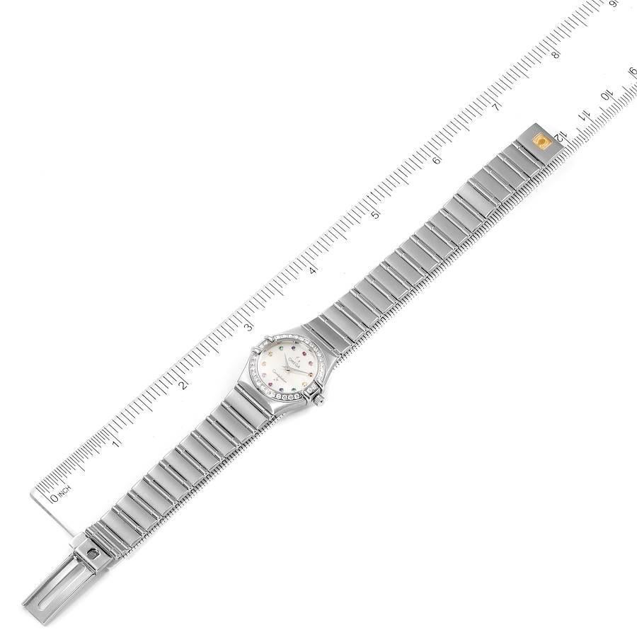 Omega Constellation Iris Steel Multi Stone Ladies Watch 1460.79.00 For Sale 4