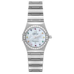 Omega Constellation Iris Steel Multi Stone Ladies Watch 1460.79.00