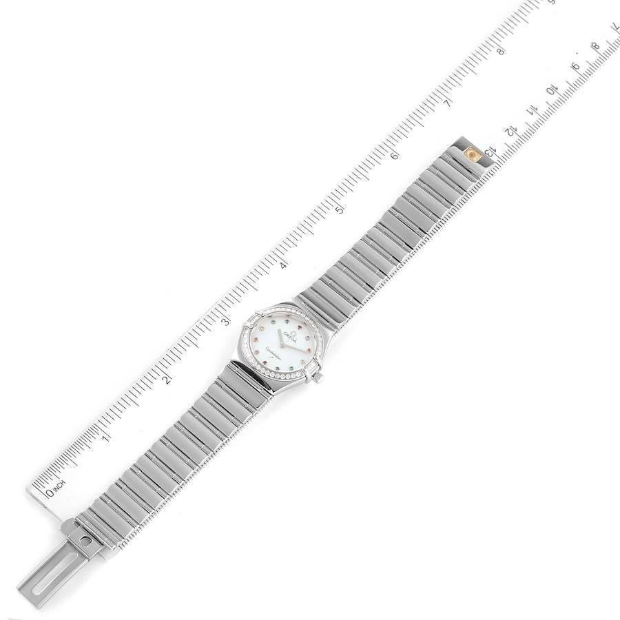 Omega Constellation Iris Steel Multi Stone Ladies Watch 1475.79.00 For Sale 4
