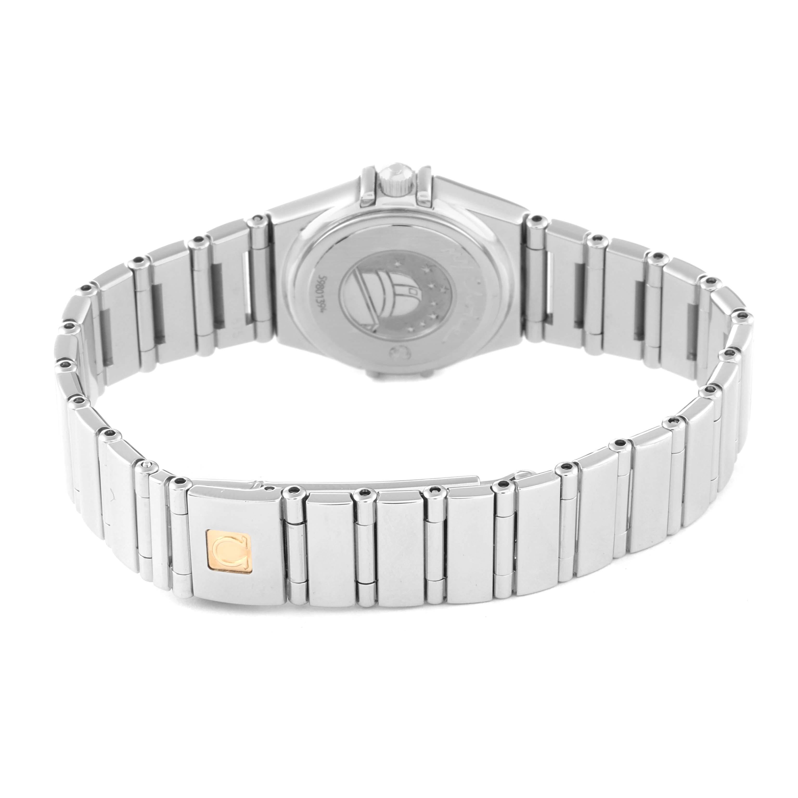 Omega Constellation Iris Steel Multi Stone Mother Of Pearl Dial Ladies Watch For Sale 3