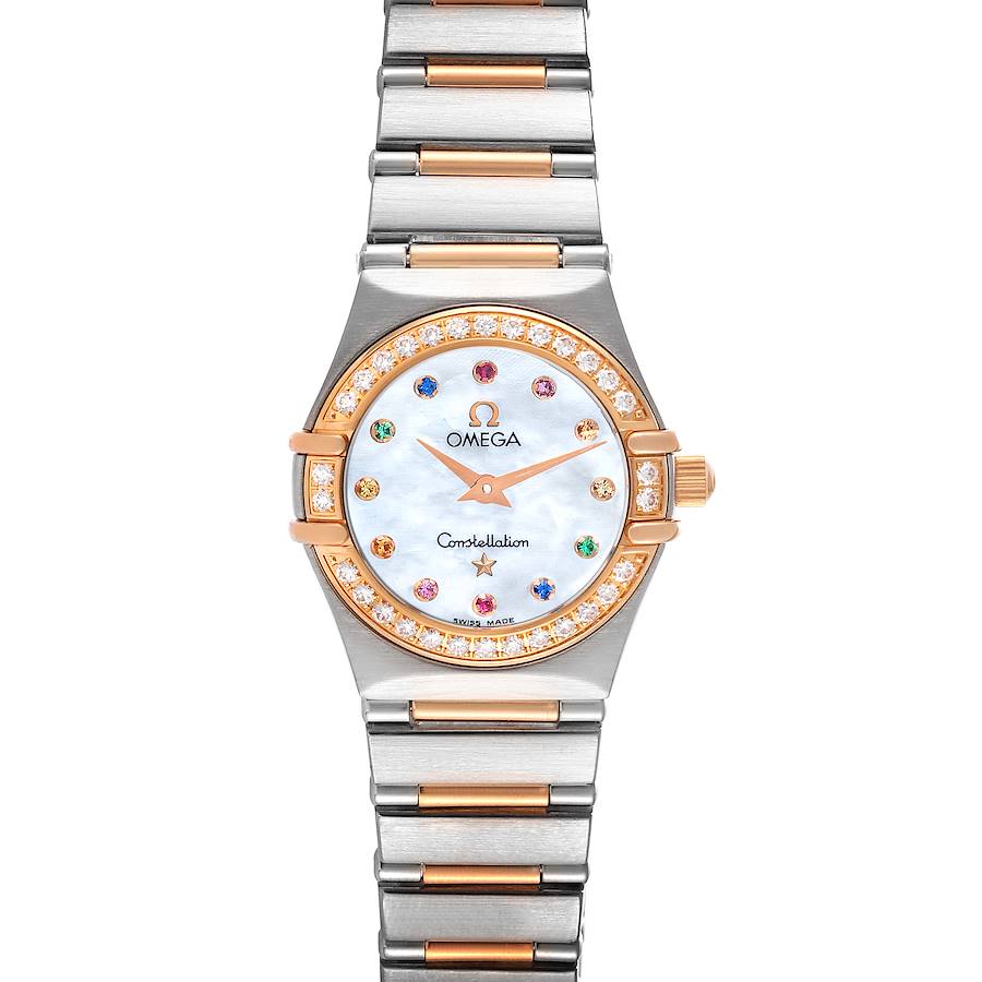 Omega Constellation Iris Steel Rose Gold MOP Diamond Ladies Watch 1360.79.00