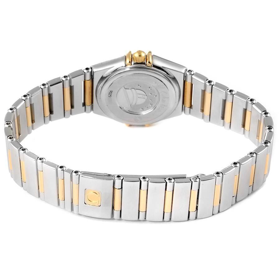 Women's Omega Constellation Iris Steel Yellow Gold Multi Stone Watch 1365.79.00 Card For Sale