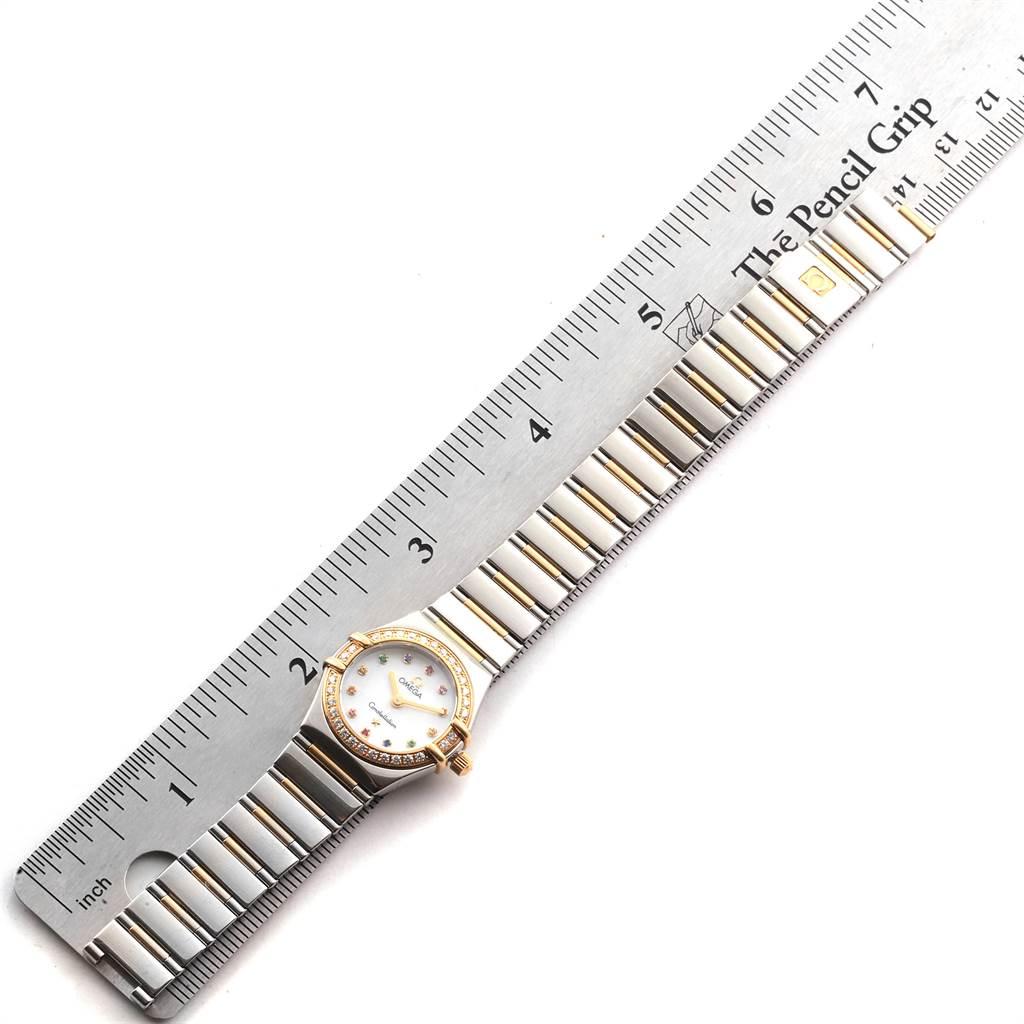 Omega Constellation Iris Steel Yellow Gold Multi Stone Watch 1365.79.00 2