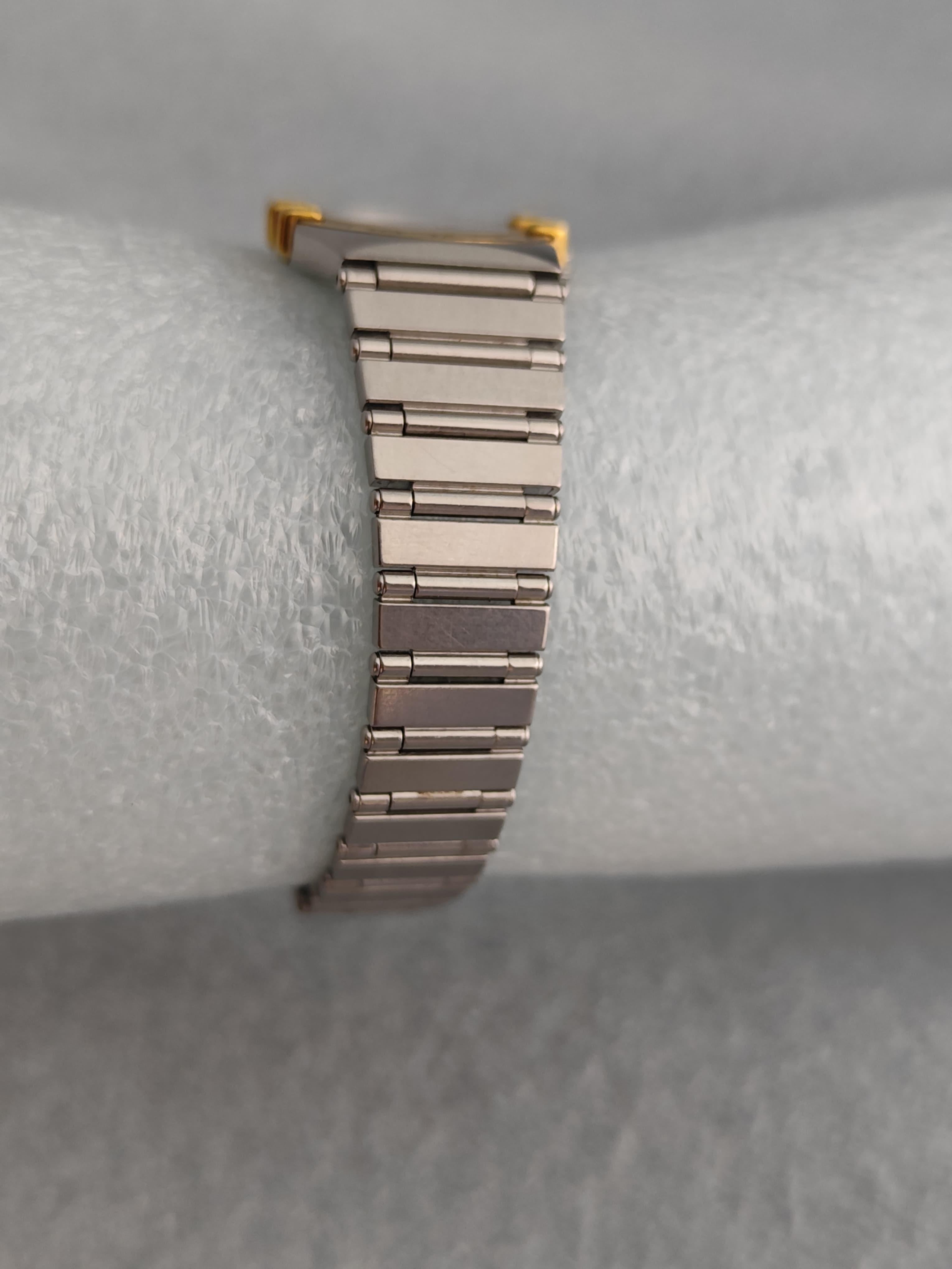 Omega Constellation Ladies 7951080 Manhattan 18K Gold Steel Ladies Watch For Sale 8
