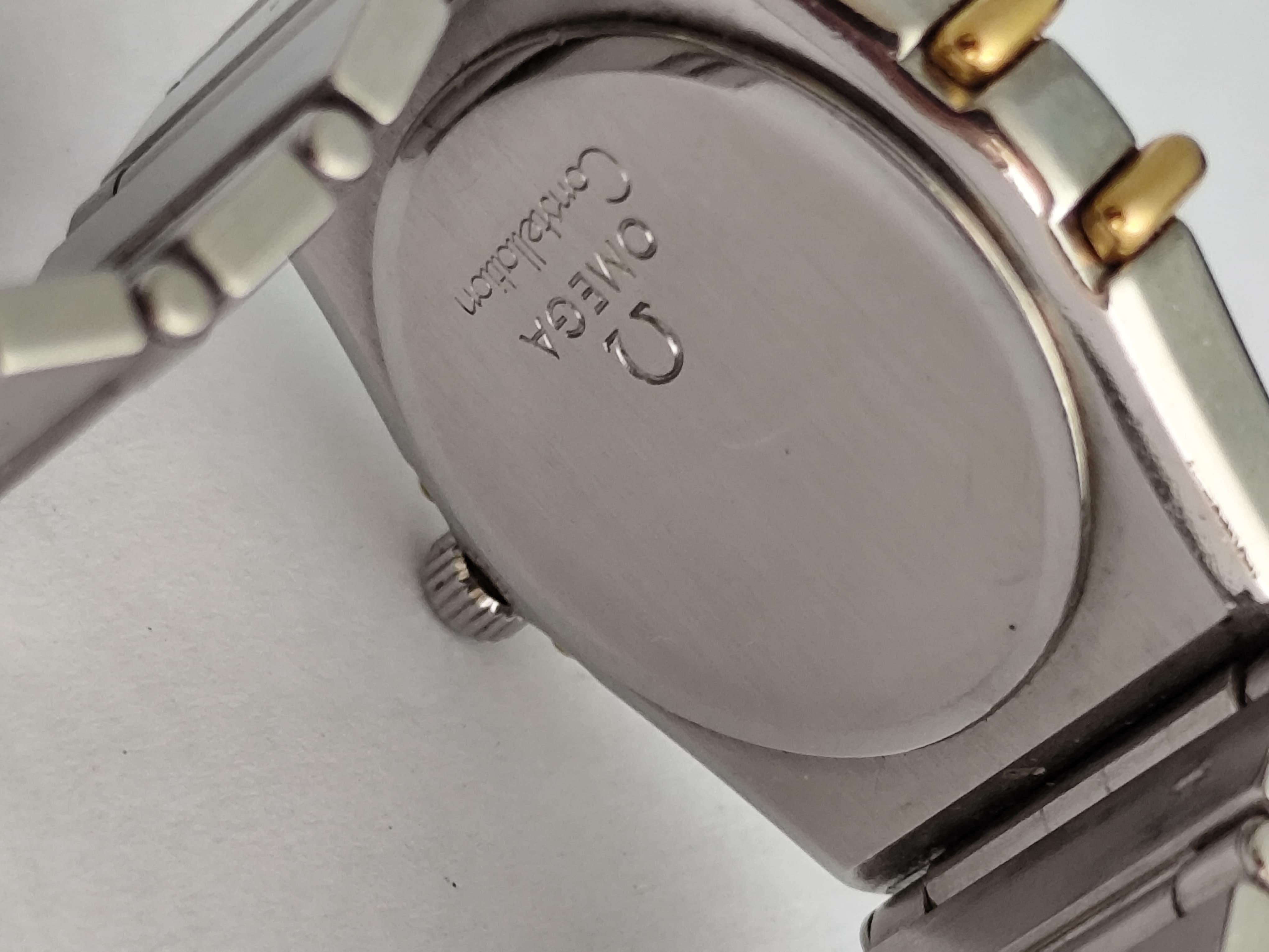 Omega Constellation Ladies 7951080 Manhattan 18K Gold Steel Ladies Watch For Sale 5