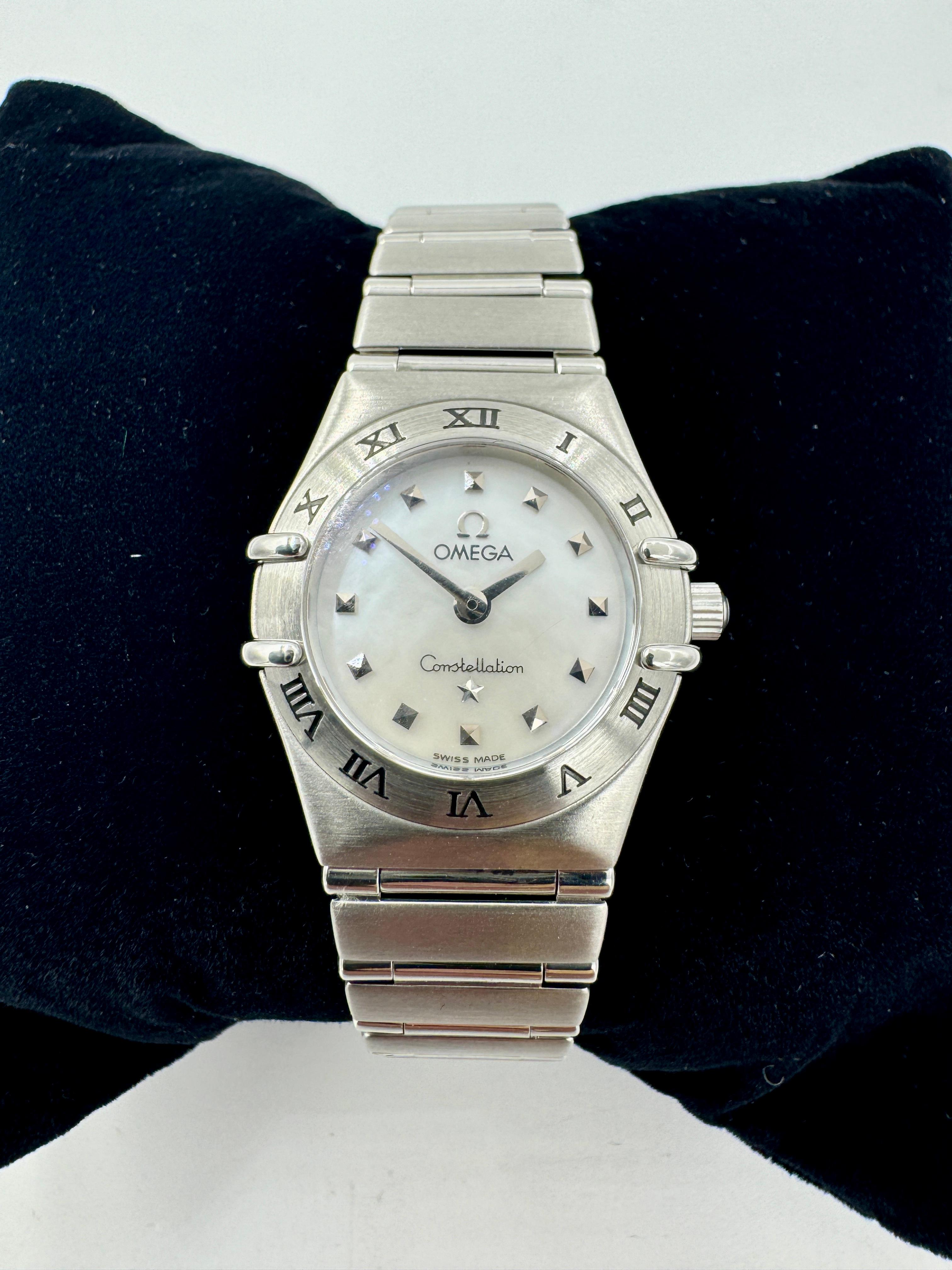 Omega Constellation Ladies Mother Of Pearl Dial Quartz Stainless Wristwatch For Sale 8