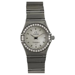 OMEGA CONSTELLATION Ladies SS Steel & Factory Diamond Watch - Mint with Warranty