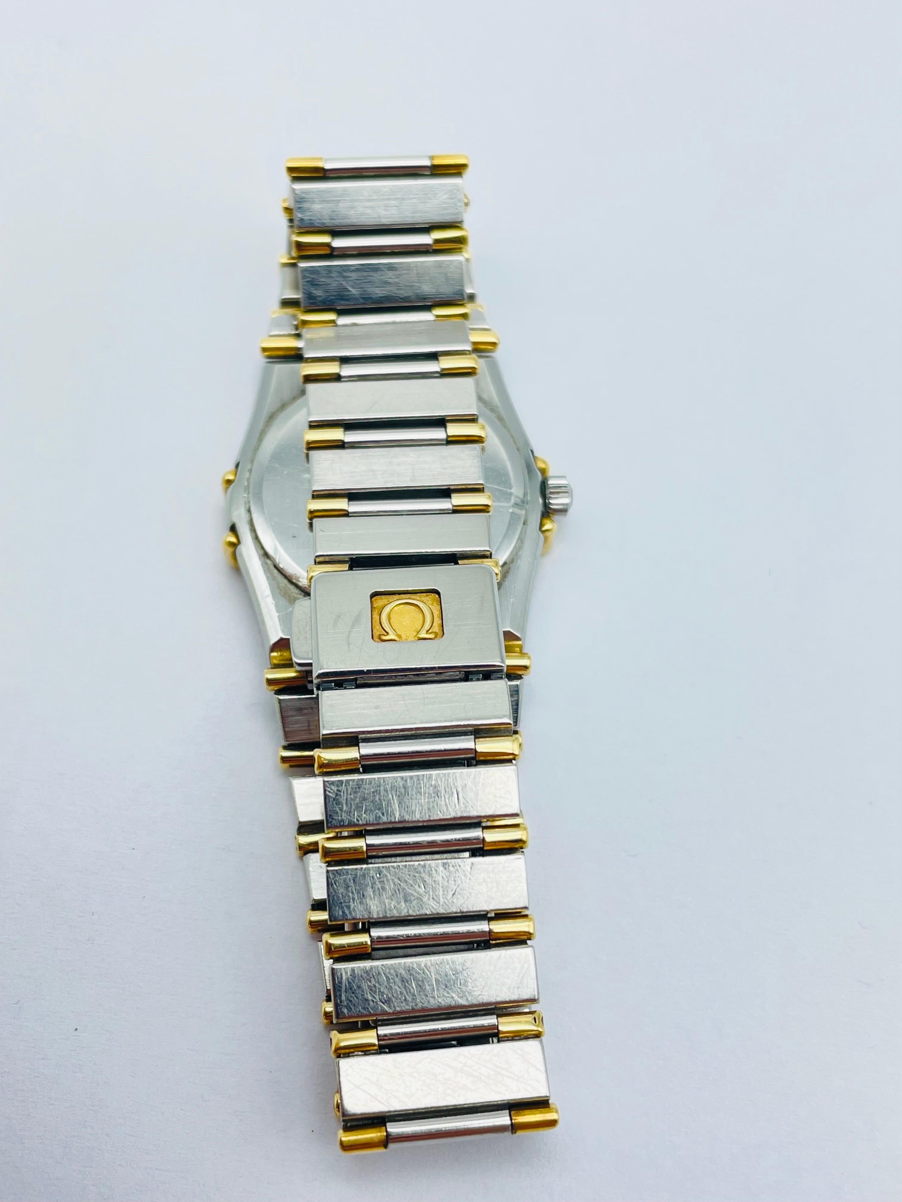 Women's Omega Constellation Lady Ladies Watch Diamond Bezel Steel Gold 15078 For Sale