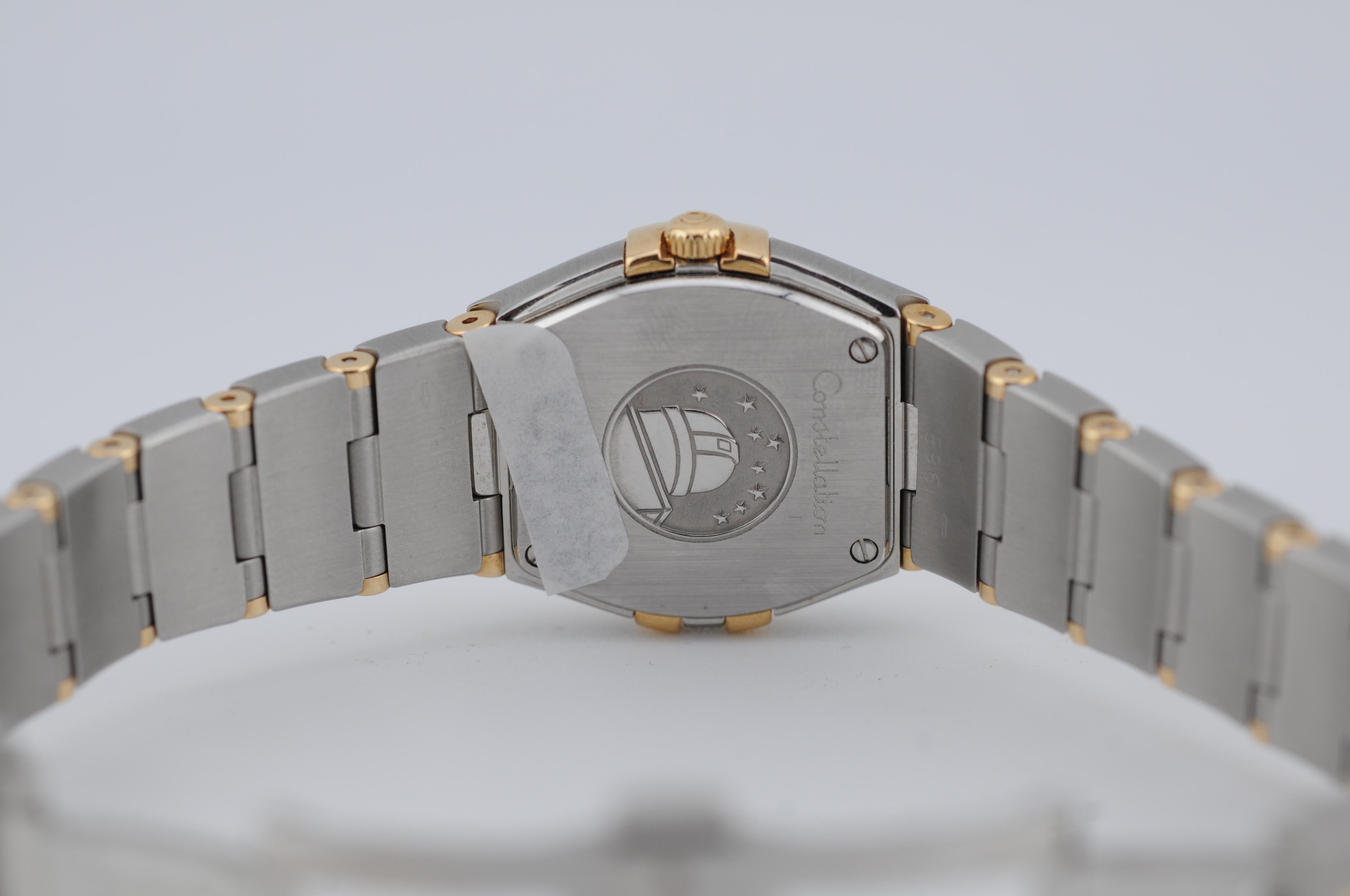 Omega Constellation Manhattan 25mm - Gelbgold & Stahl im Zustand „Gut“ im Angebot in Berlin, BE