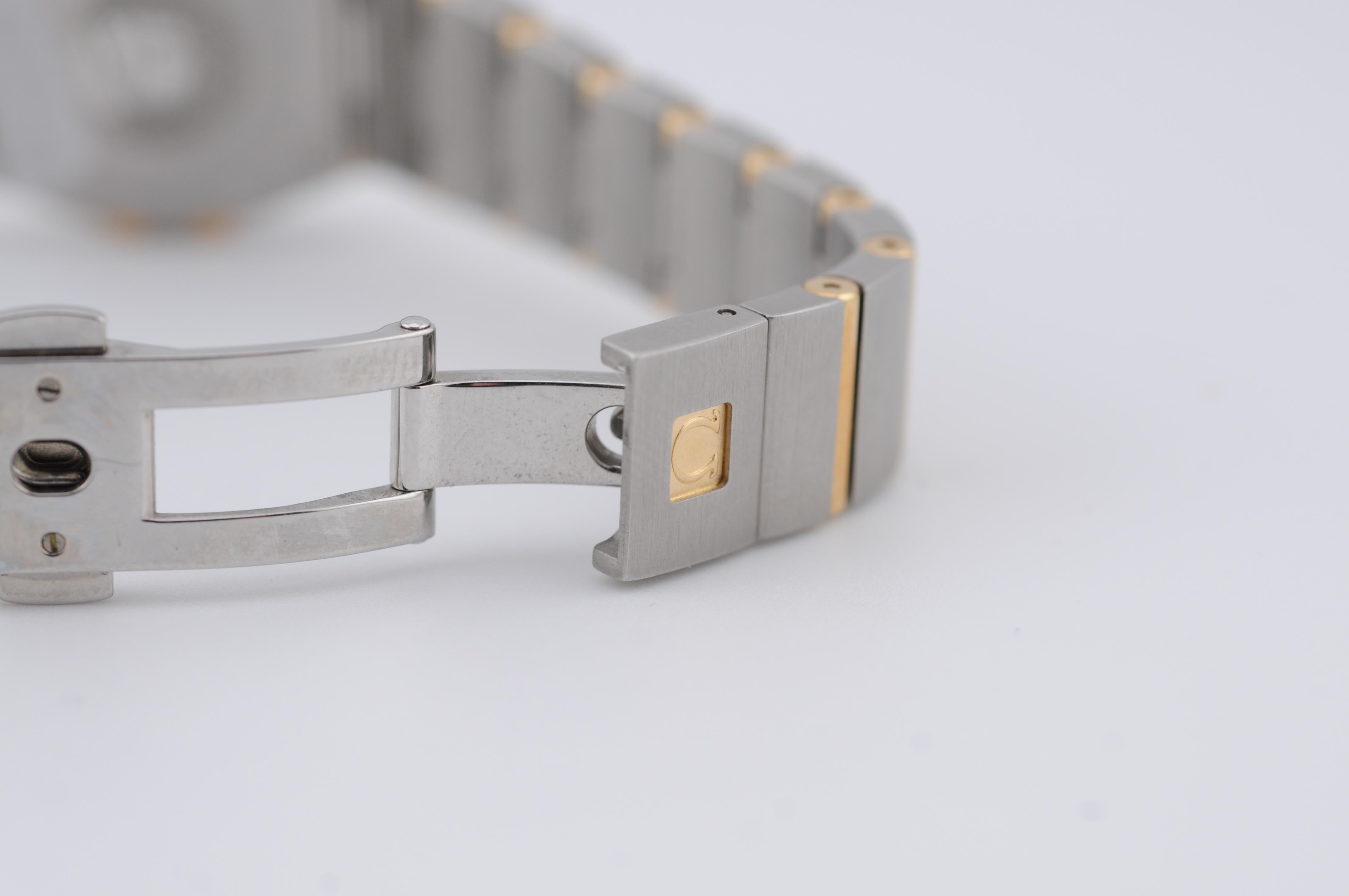 Omega Constellation Manhattan 25mm - Gelbgold & Stahl im Angebot 2