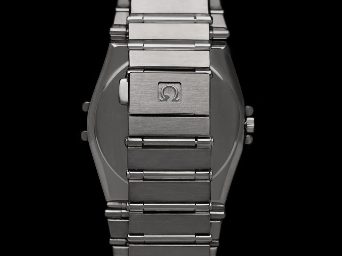 Reloj Omega Constellation Manhattan para caballero de 35 mm con esfera plateada - SS cepillado en venta 5
