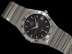 Omega Constellation Manhattan Mens Bracelet Gray Dial Steel - Papers & Booklets