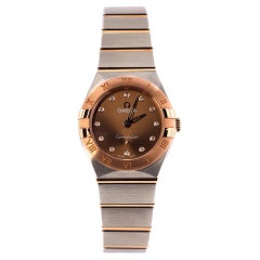 Omega Constellation Manhattan Quartz Watch Stainless Steel and Rose Gold
